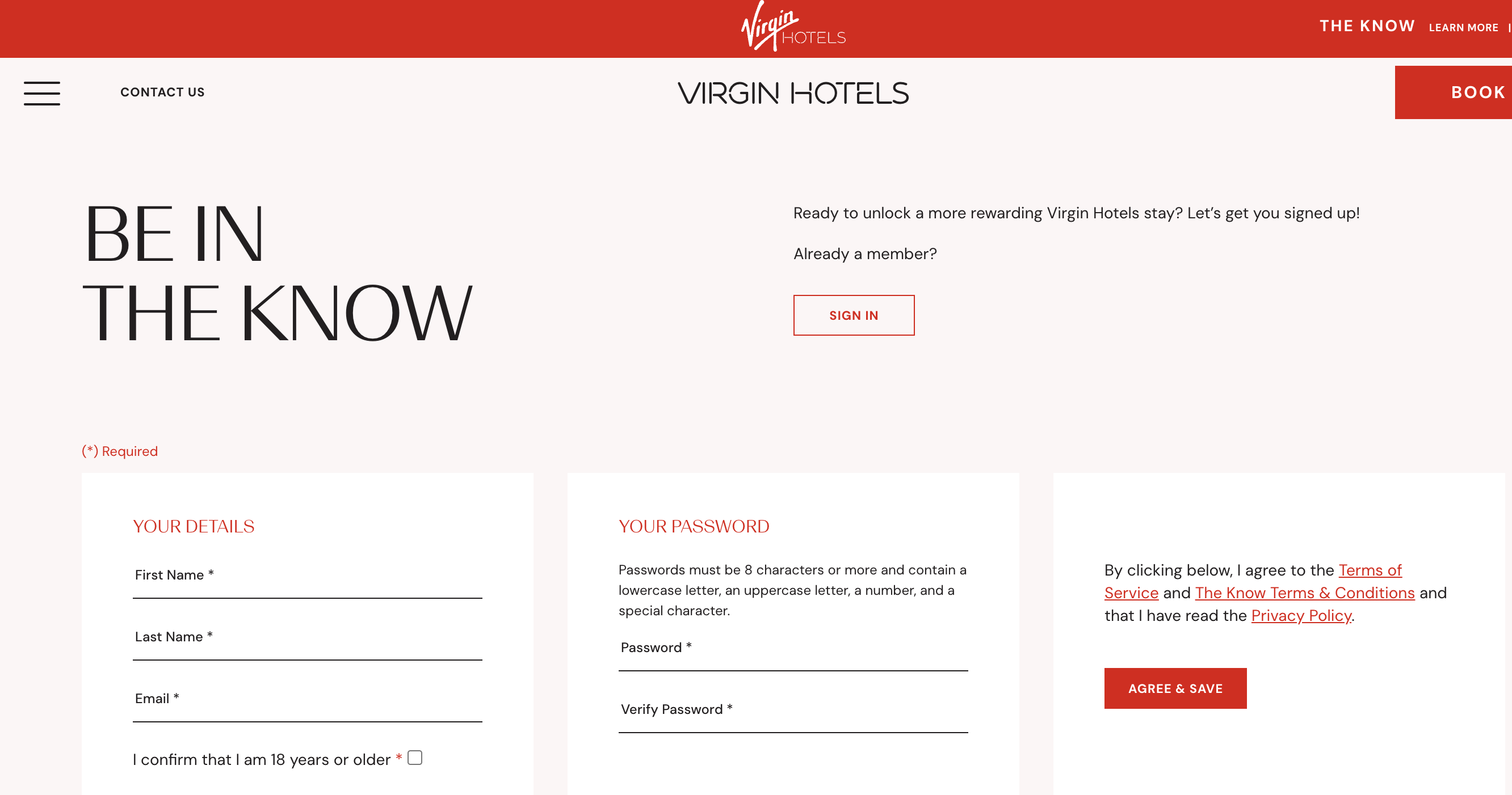 Virgin Hotels The Know Sign Up Virgin Hotels The Know Sign Up
