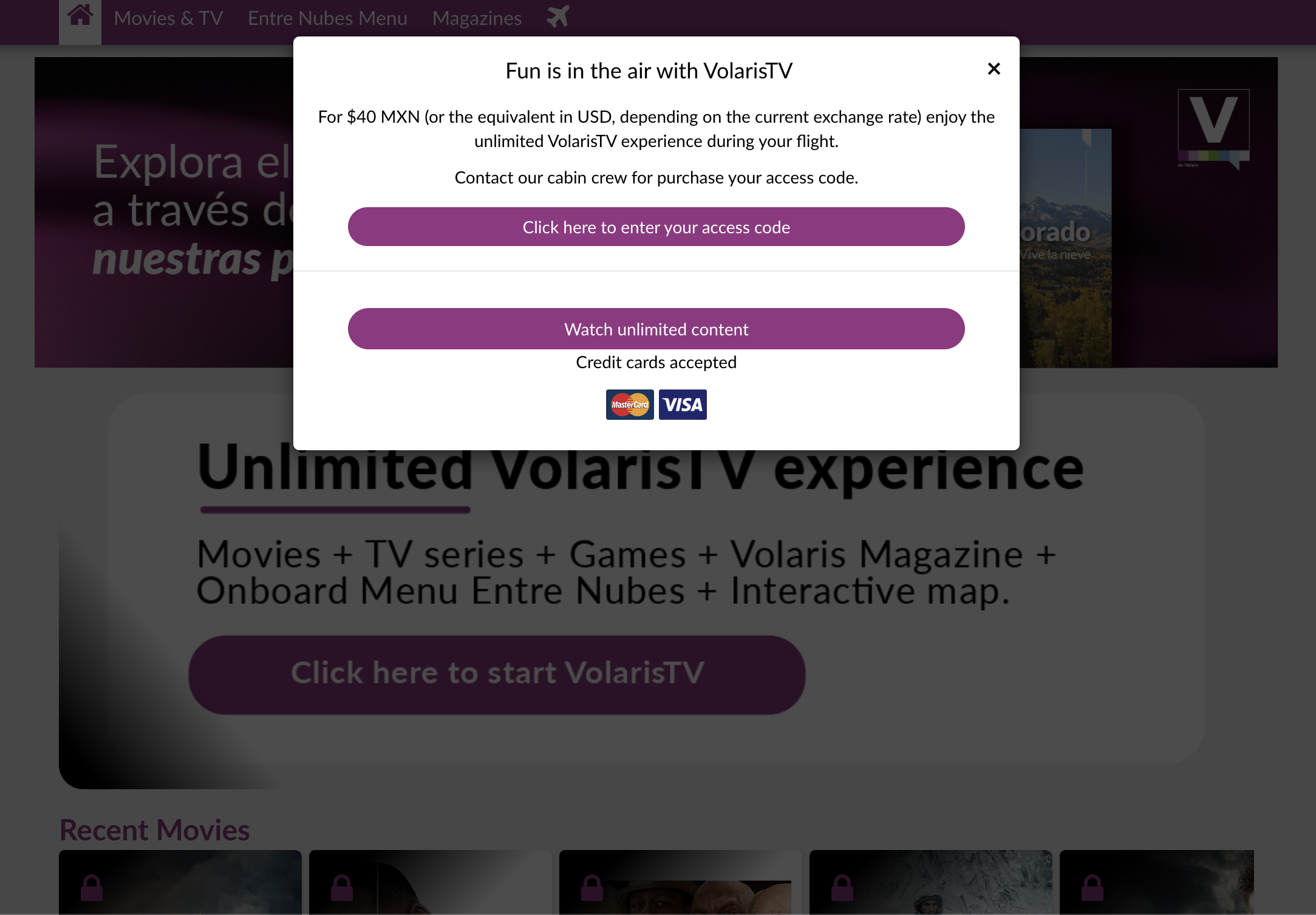 Volaris inflight entertainment cost Volaris inflight entertainment cost