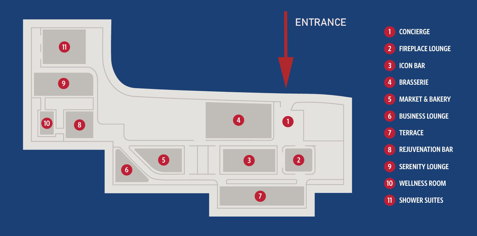 delta one lounge JFK map