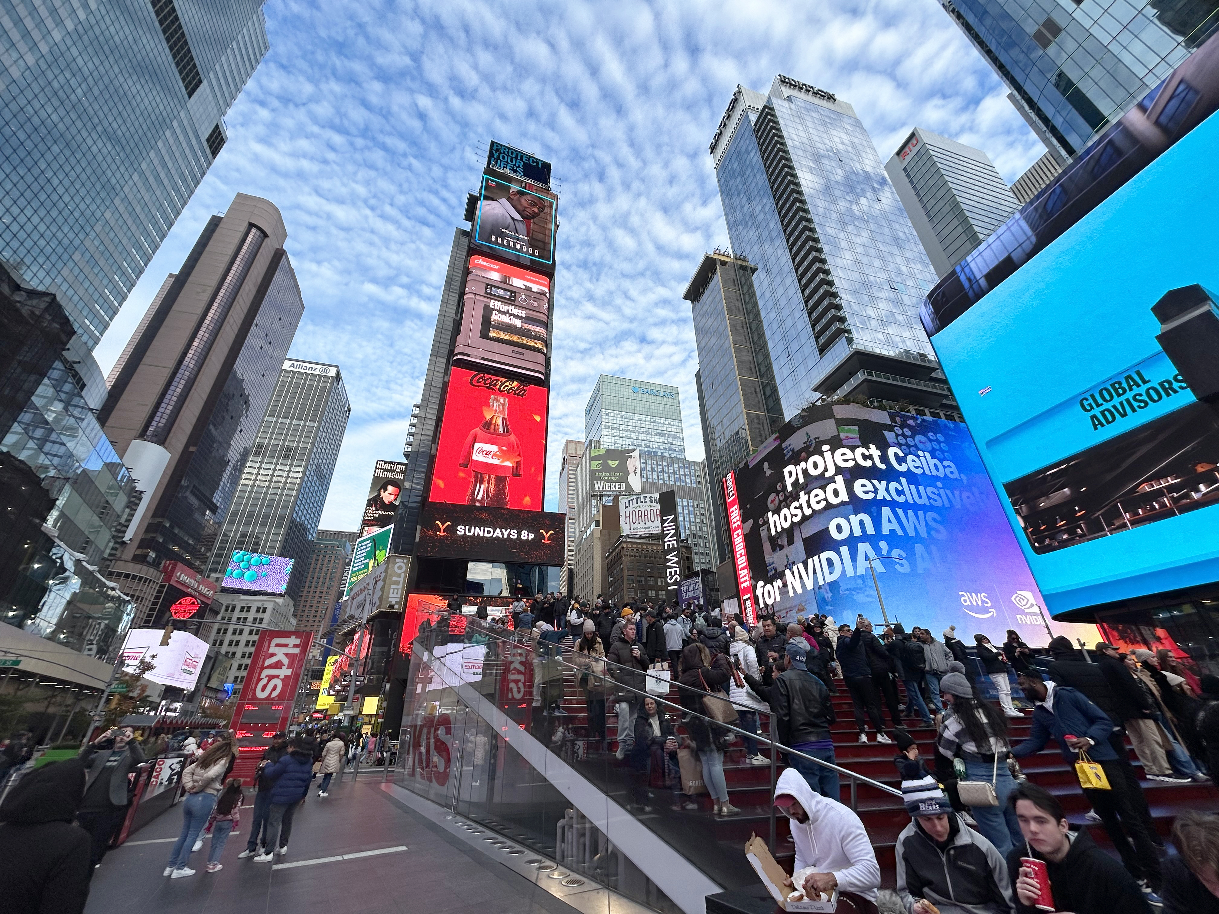 new york city times square TKTS Booth seating