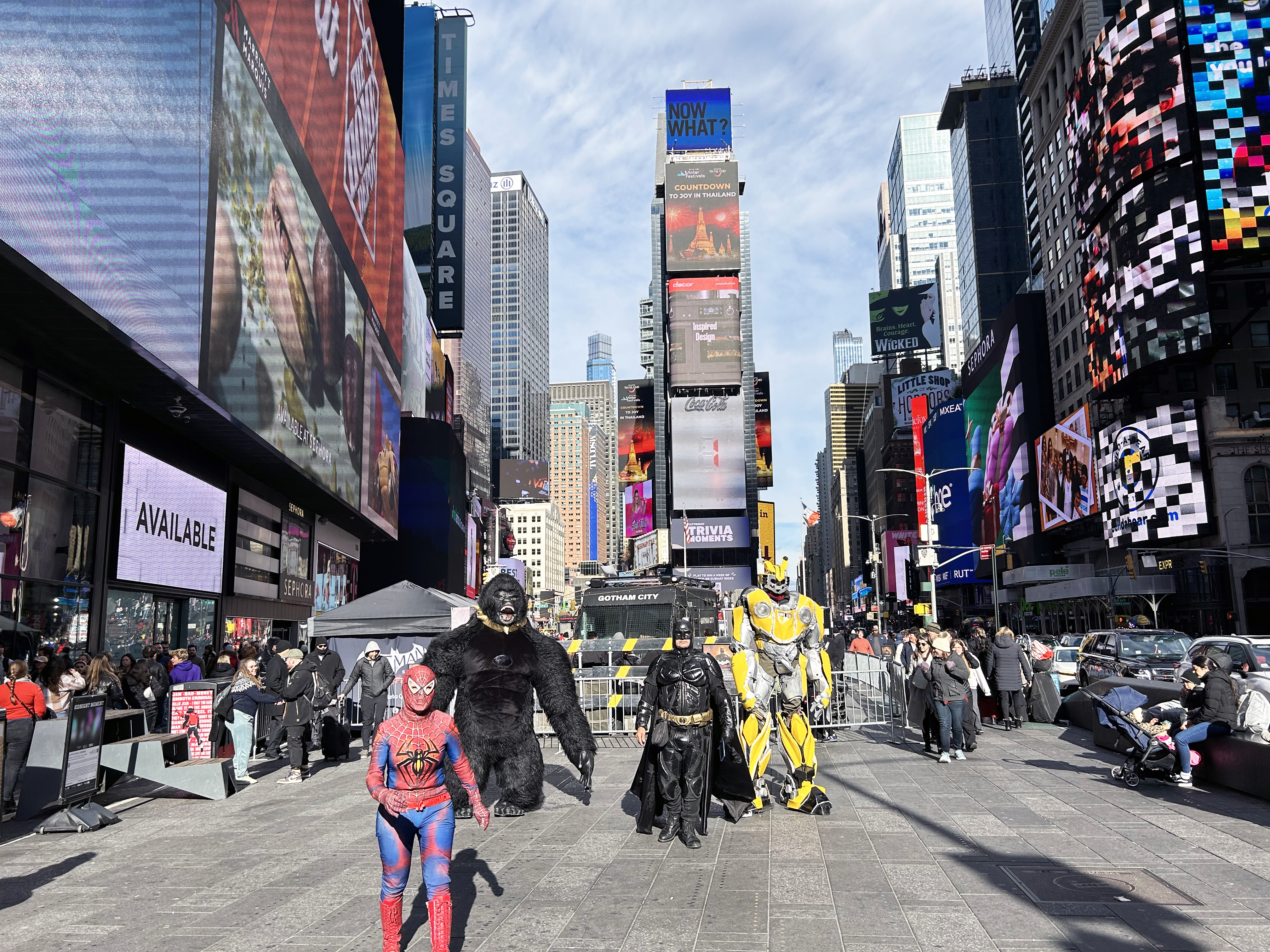 new york city times square characters 