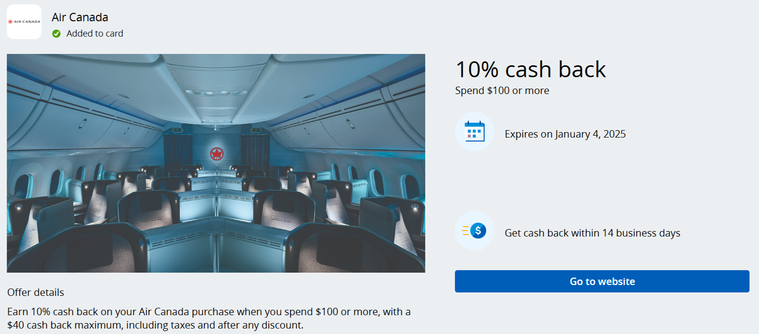 Air Canada Chase Offer 120524 Air Canada Chase Offer 120524