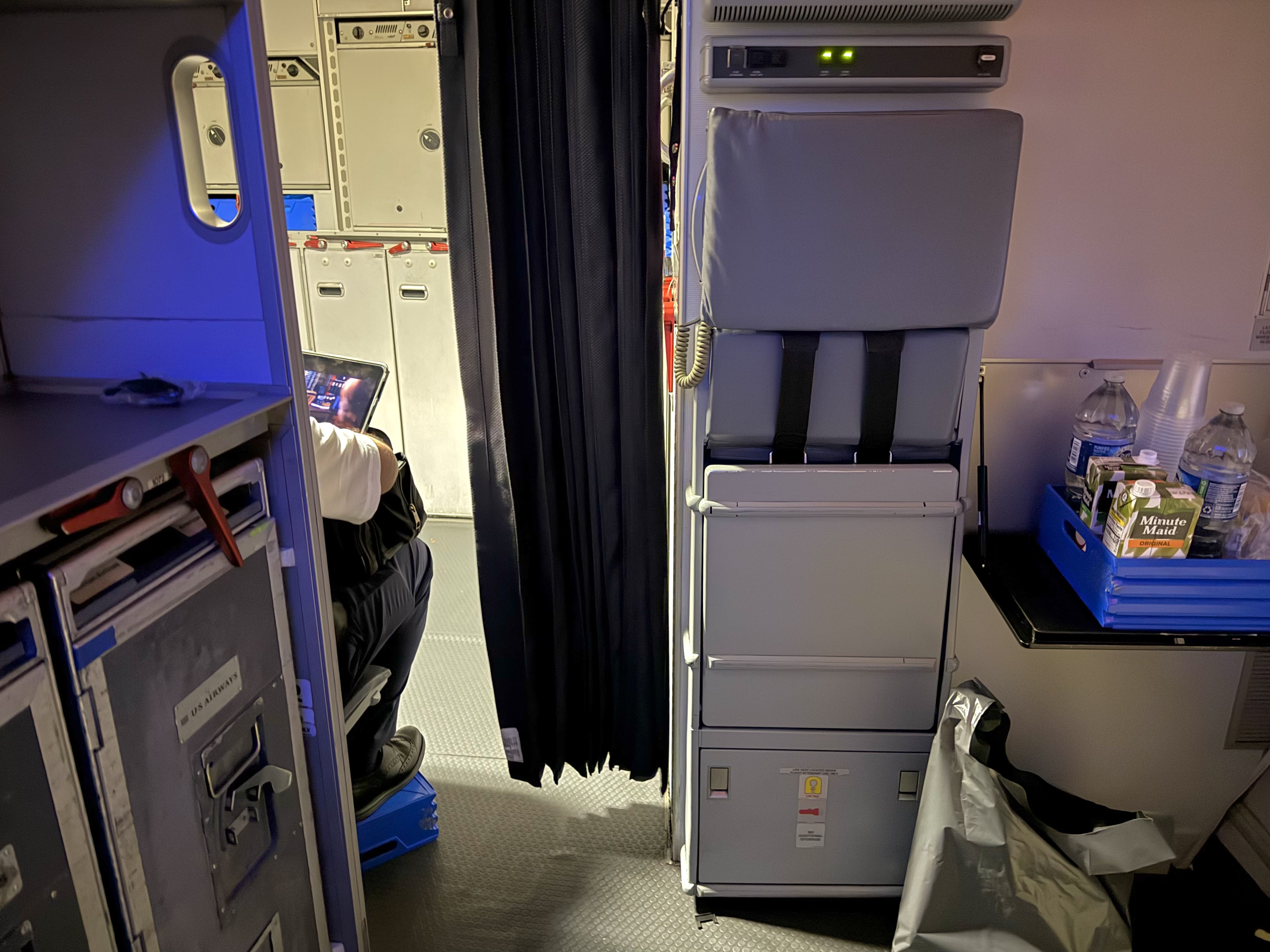 American Airlines economy Boeing 777200 galley American Airlines economy Boeing 777200 galley
