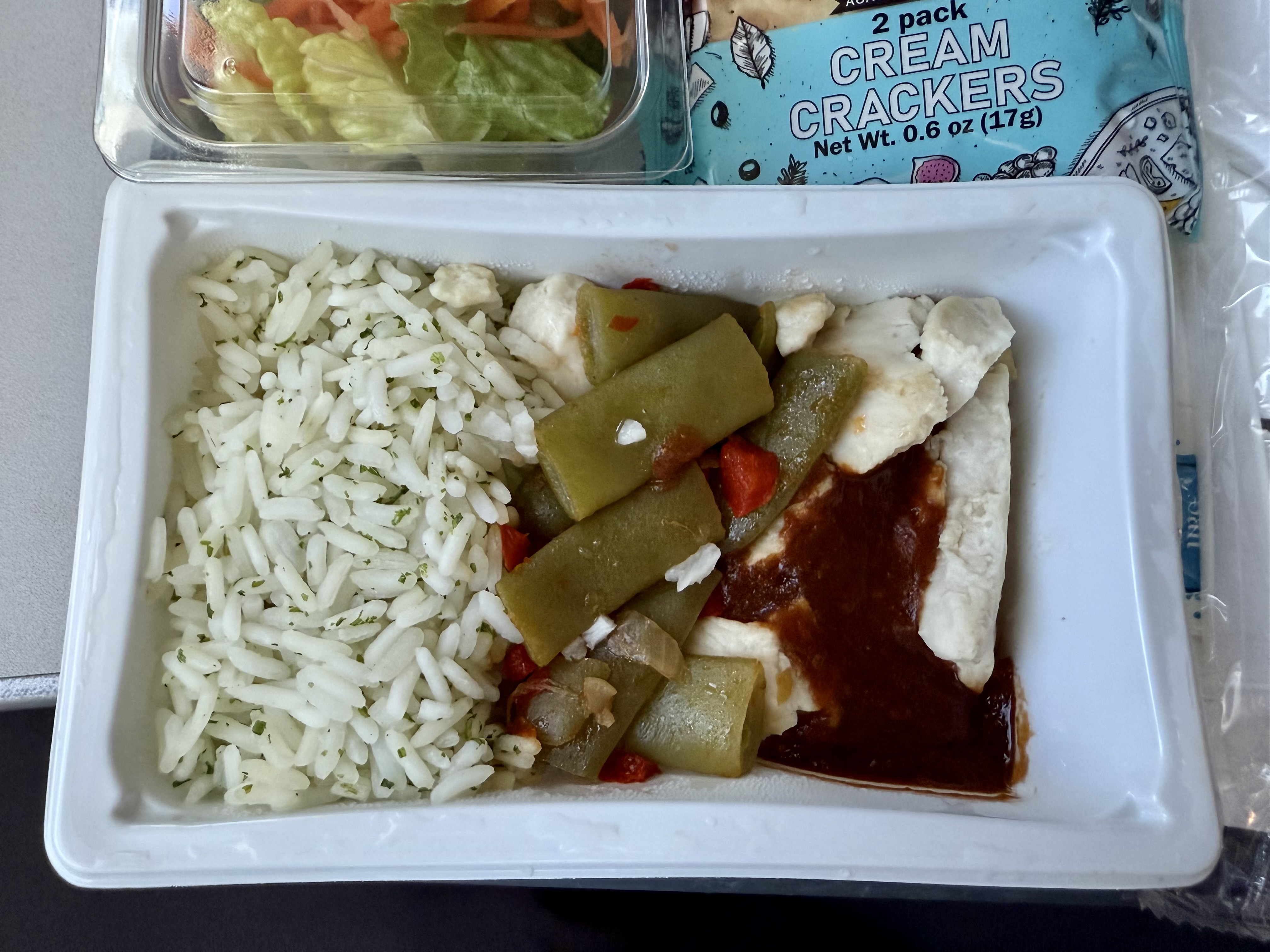 American Airlines economy FnB main meal American Airlines economy FnB main meal