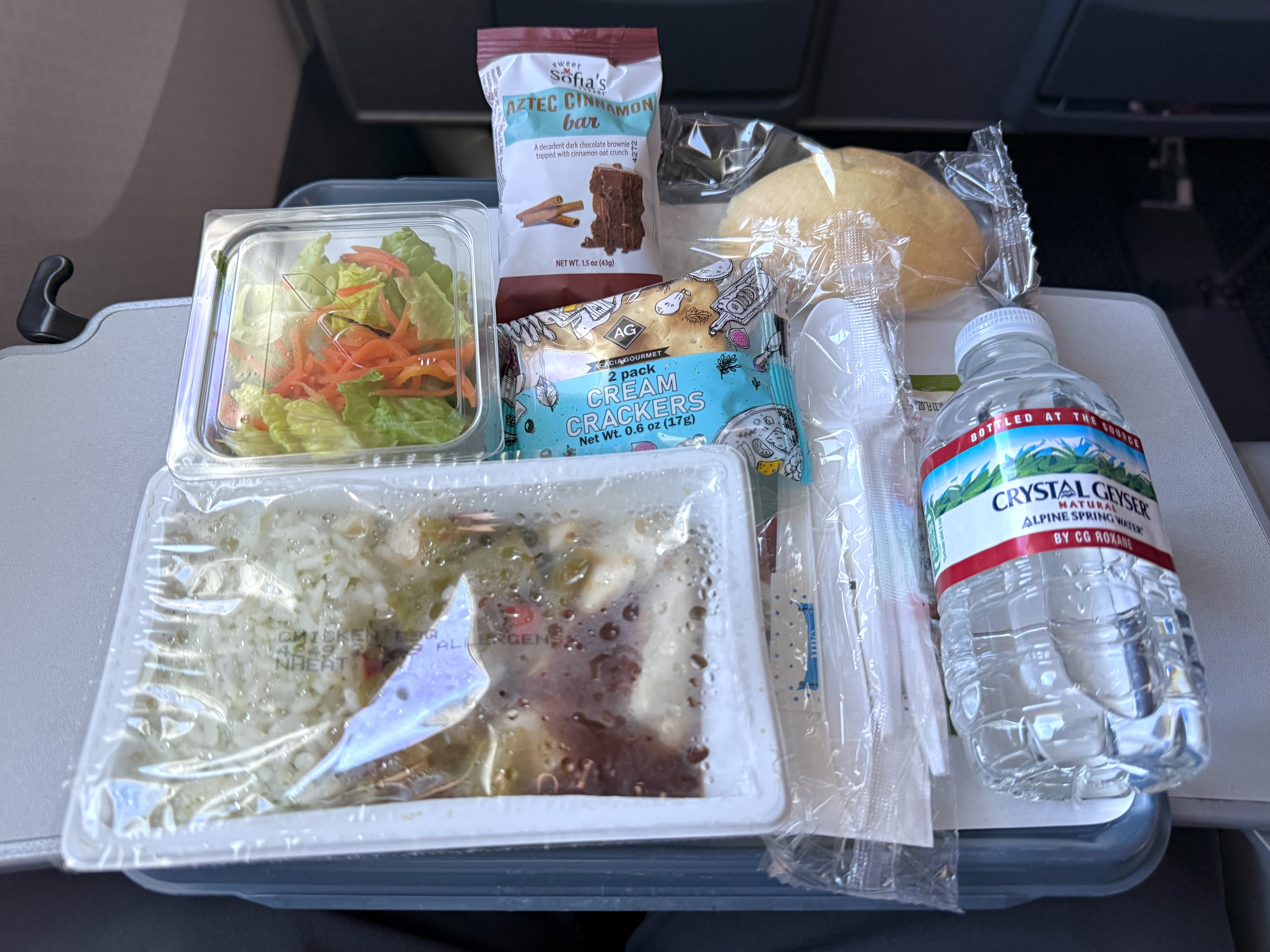 American Airlines economy meal tray American Airlines economy meal tray