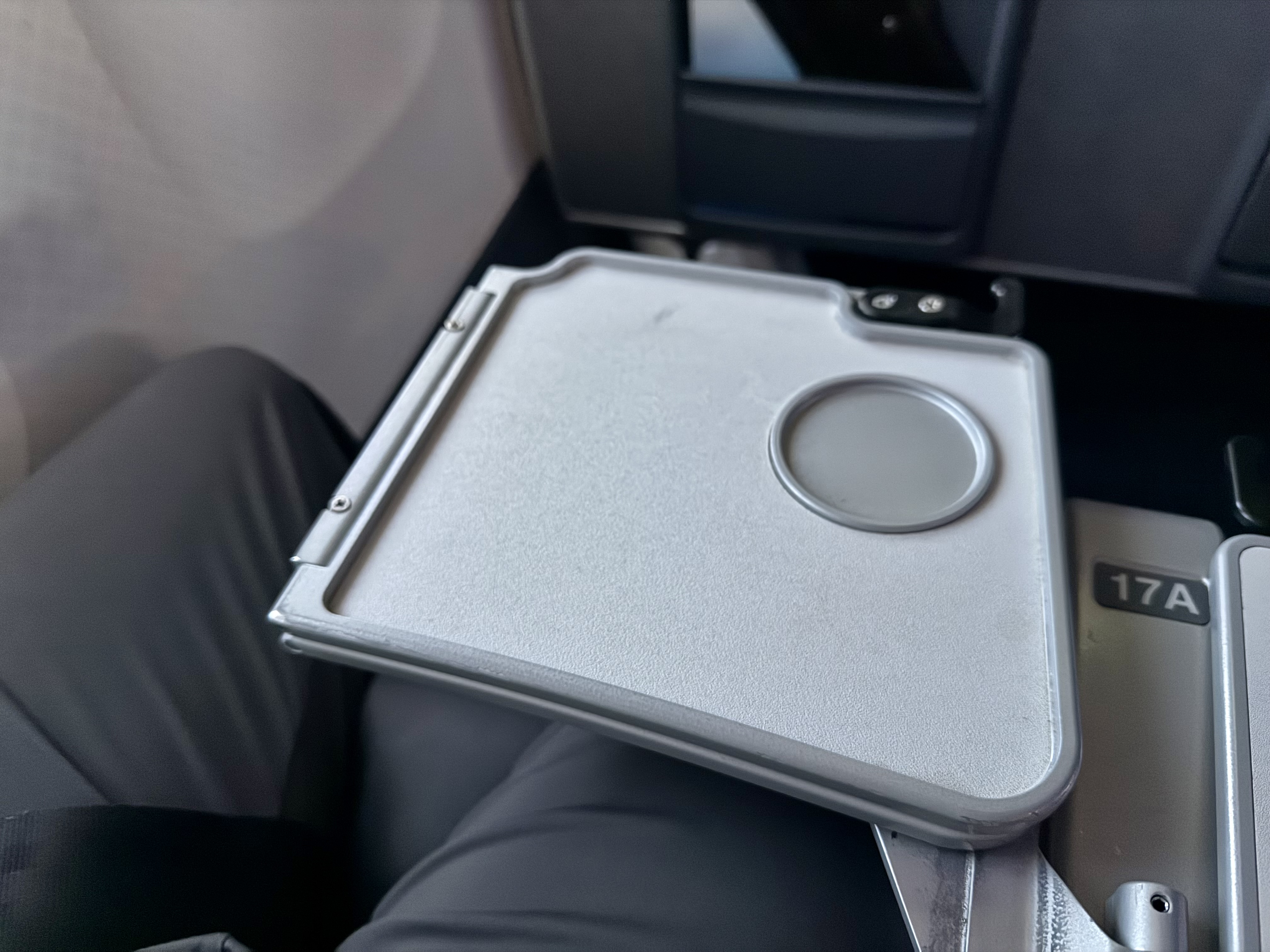 American Airlines economy tray table American Airlines economy tray table