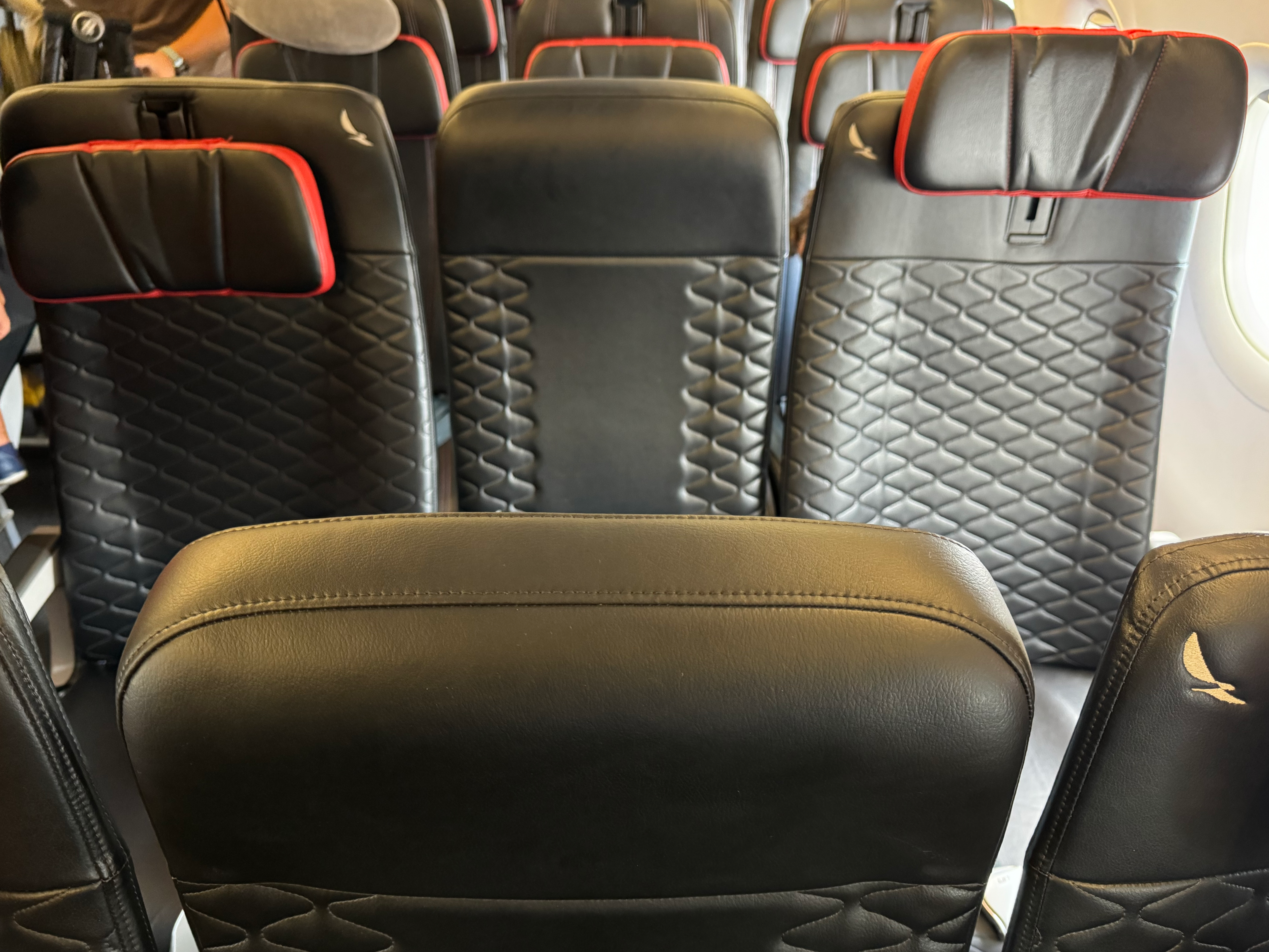 Avianca A320 premium seats closeup Avianca A320 premium seats closeup