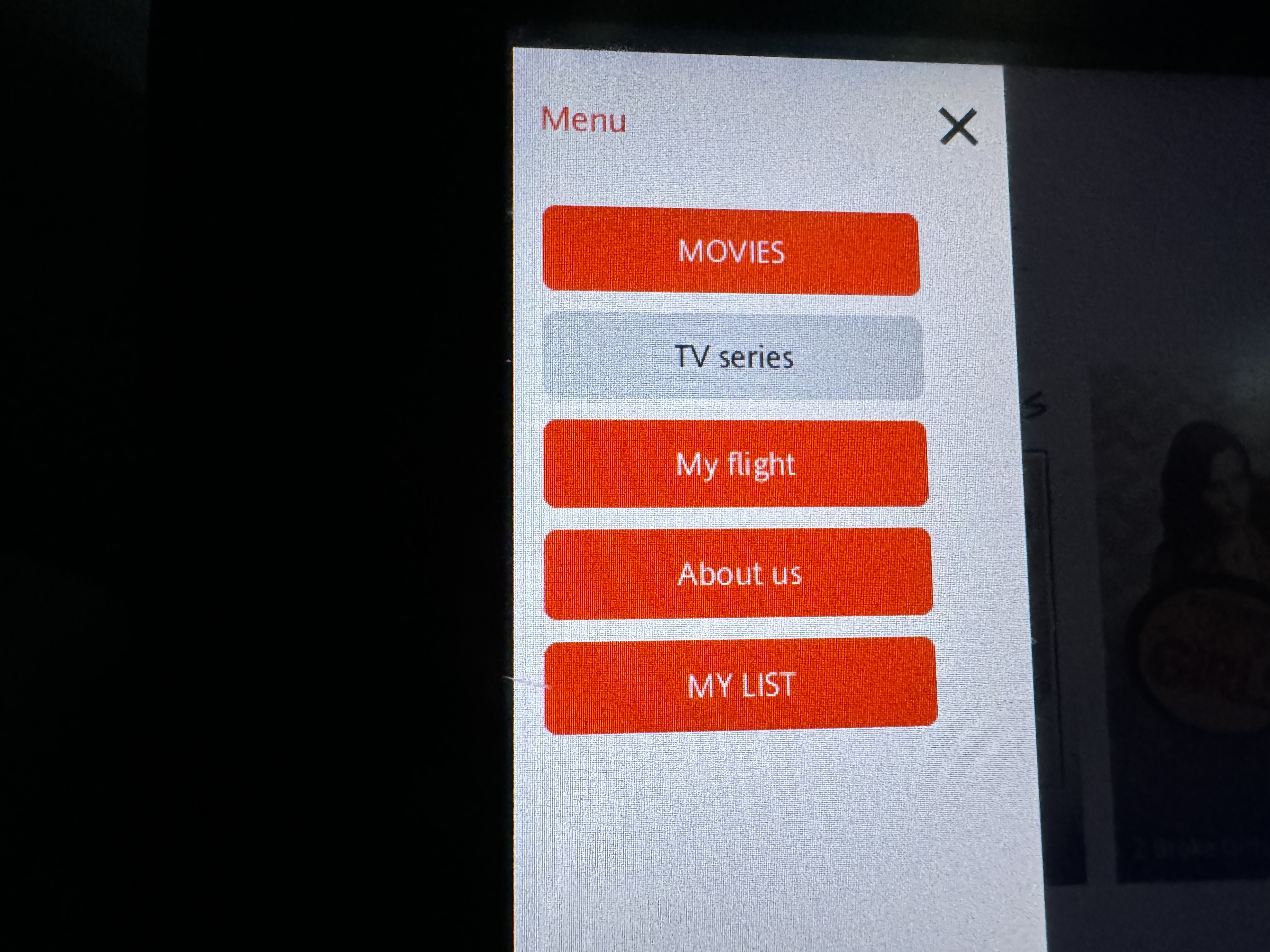 Avianca B787 8 Norwegian business entertainment menu