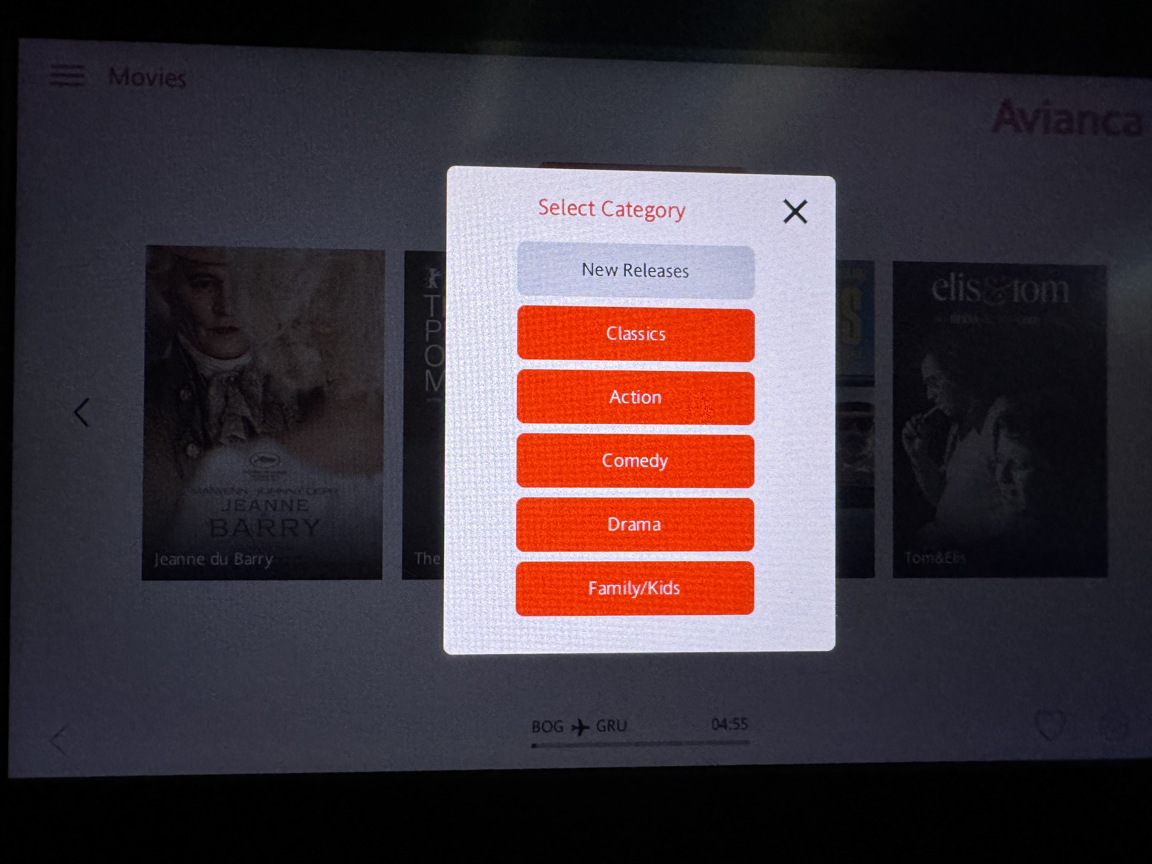 Avianca B787 8 Norwegian business movie categories