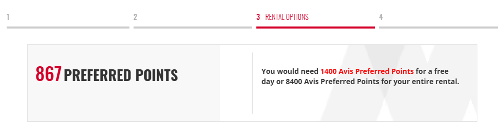 Avis rewards redemption