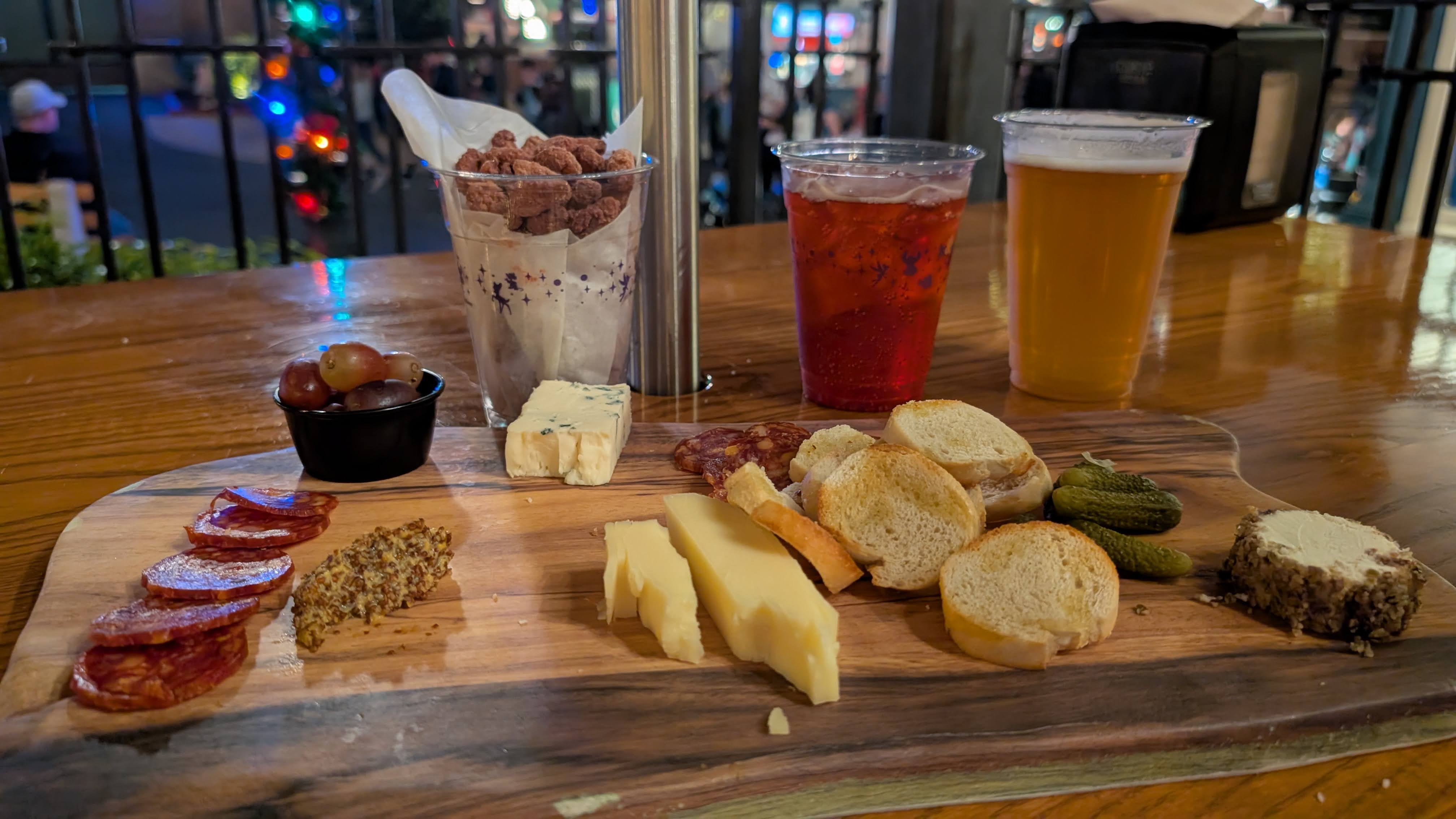Charcuterie board and beer from Baseline Taphouse in Hollywood Studios Charcuterie board and beer from Baseline Taphouse in Hollywood Studios