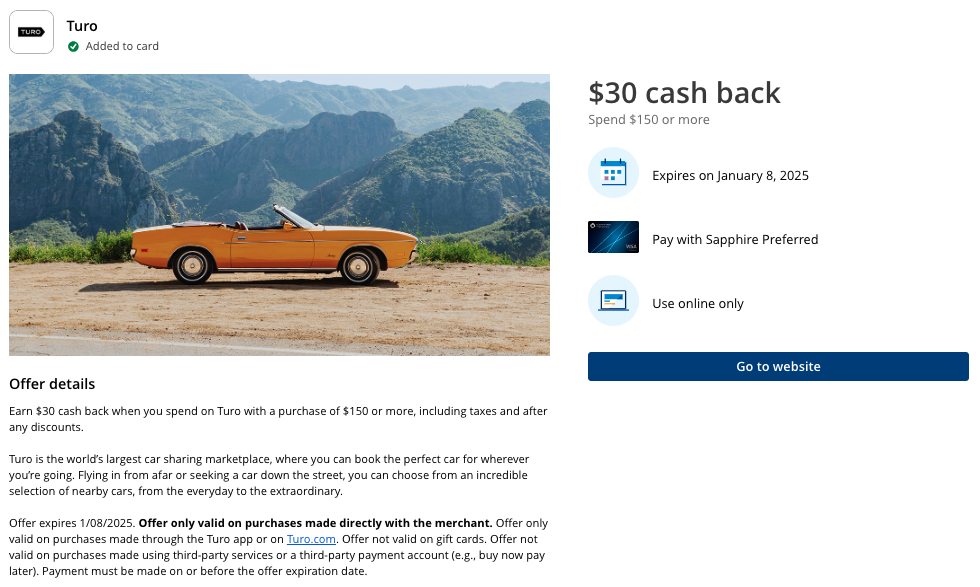 Chase Offer Turo December 2024 Chase Offer Turo December 2024