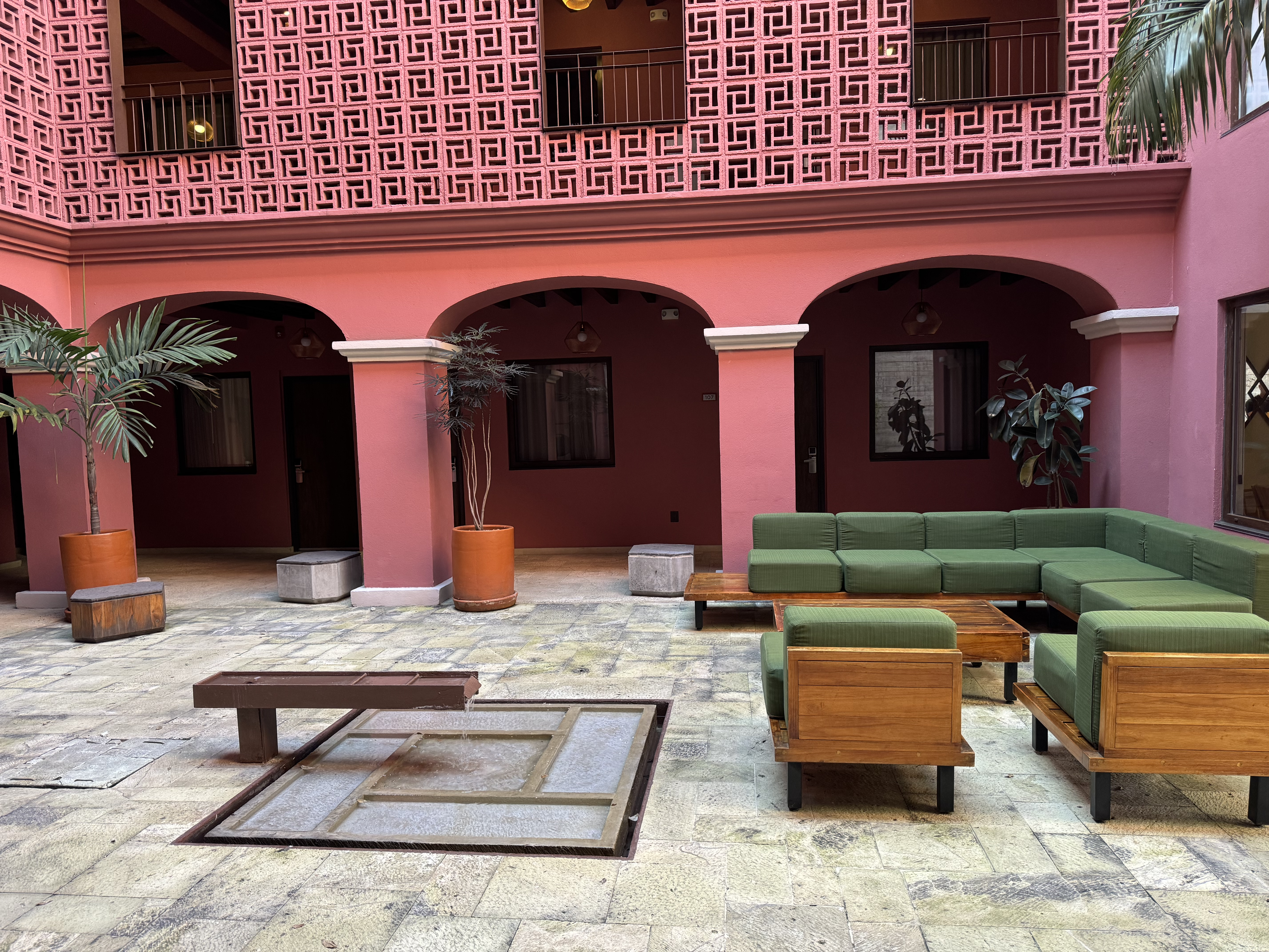 City Centro by Marriott Oaxaca courtyard seating City Centro by Marriott Oaxaca courtyard seating