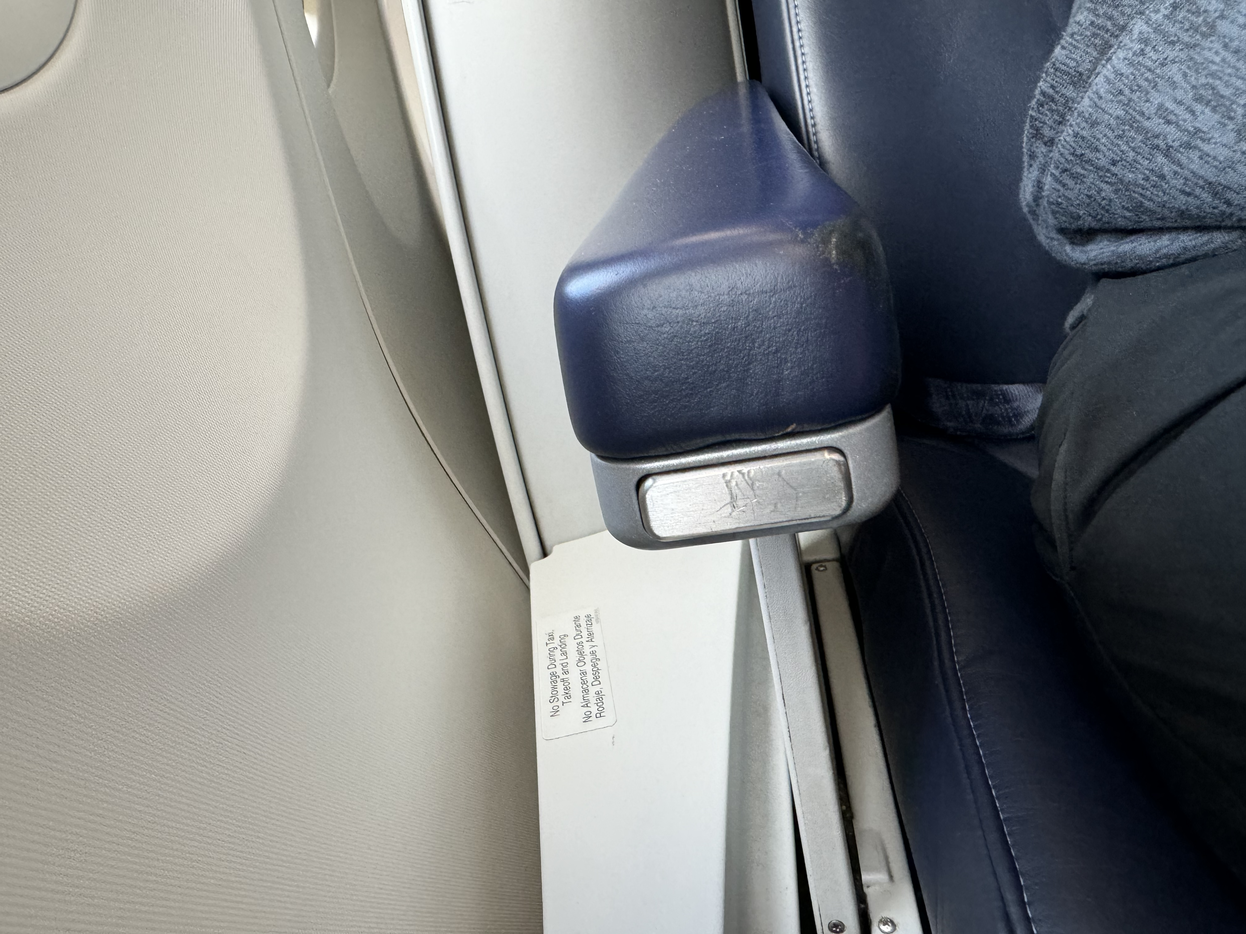 Copa Airline B737 MAX seat arm rest Copa Airline B737 MAX seat arm rest