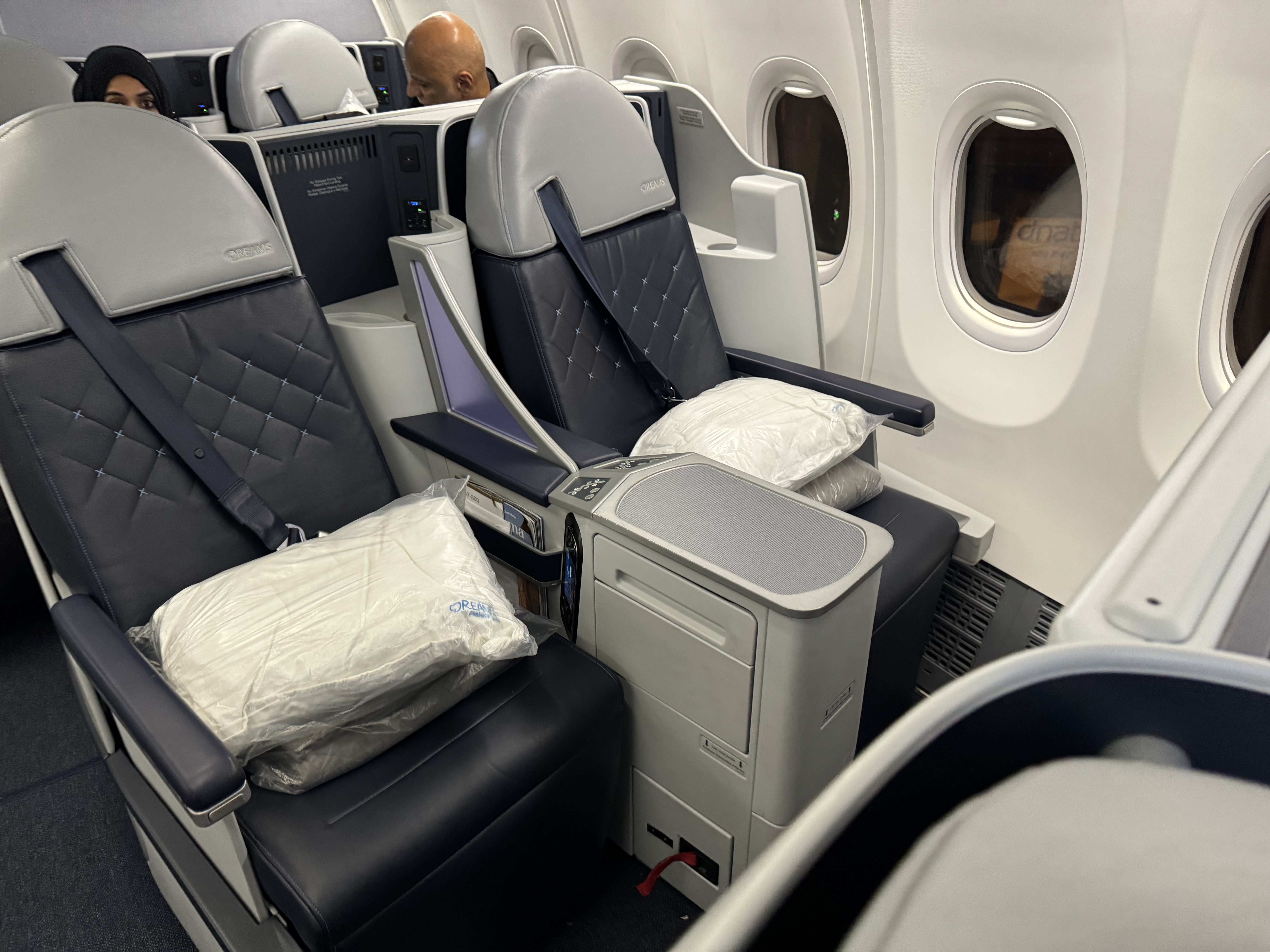 Copa Airline B737 MAX seat row Copa Airline B737 MAX seat row