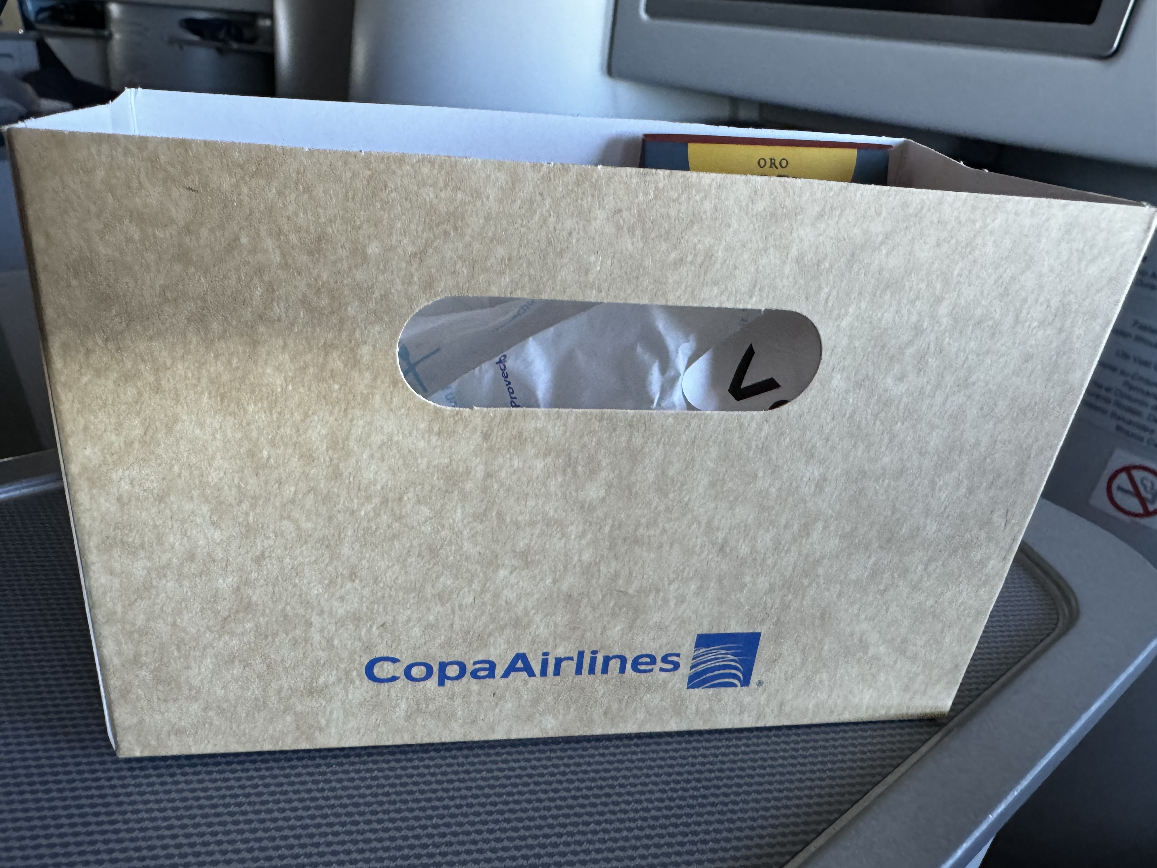 Copa Airlines B737 MAX lunch meal box Copa Airlines B737 MAX lunch meal box