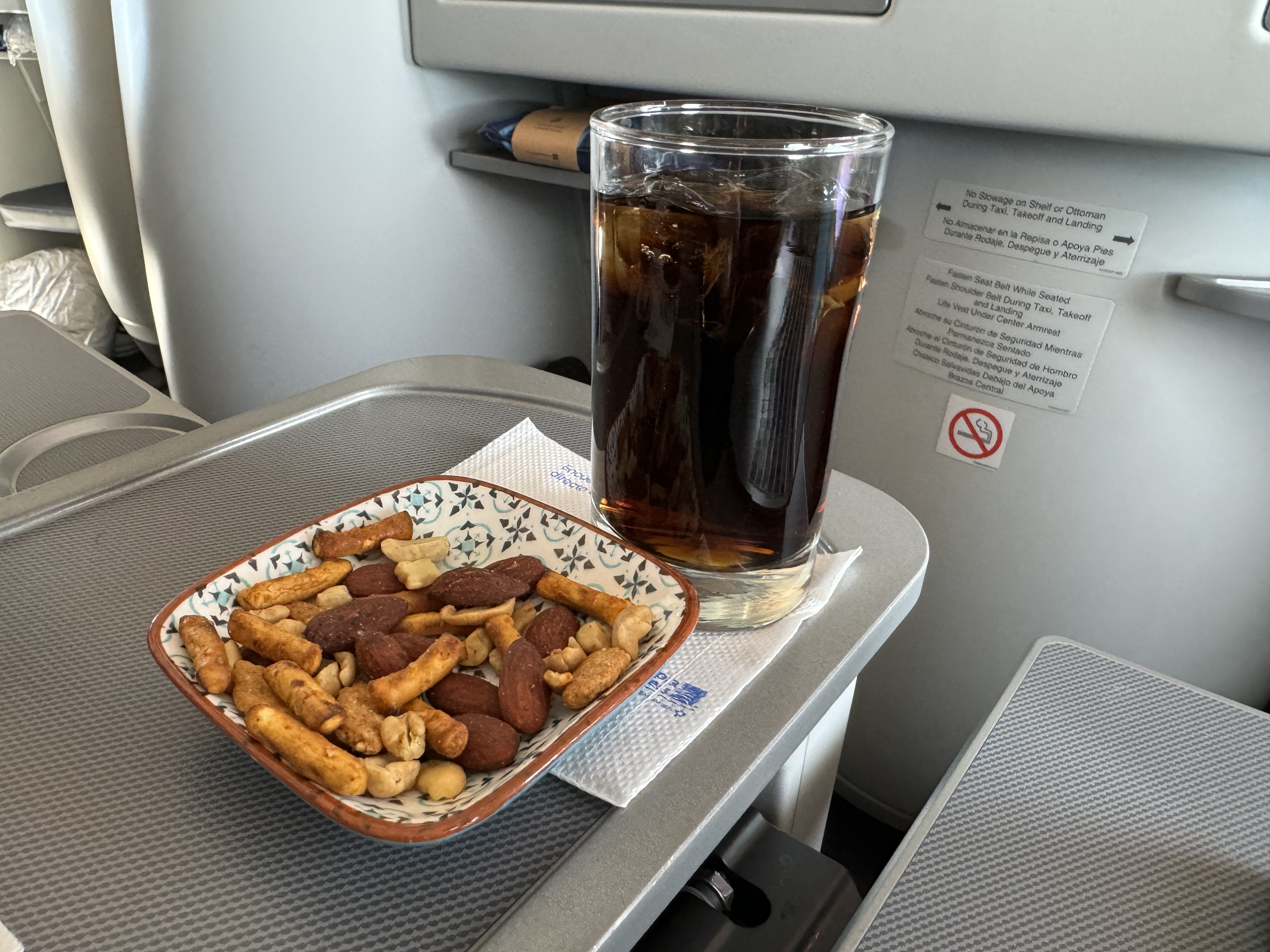 Copa Airlines B737 MAX snack nuts Copa Airlines B737 MAX snack nuts