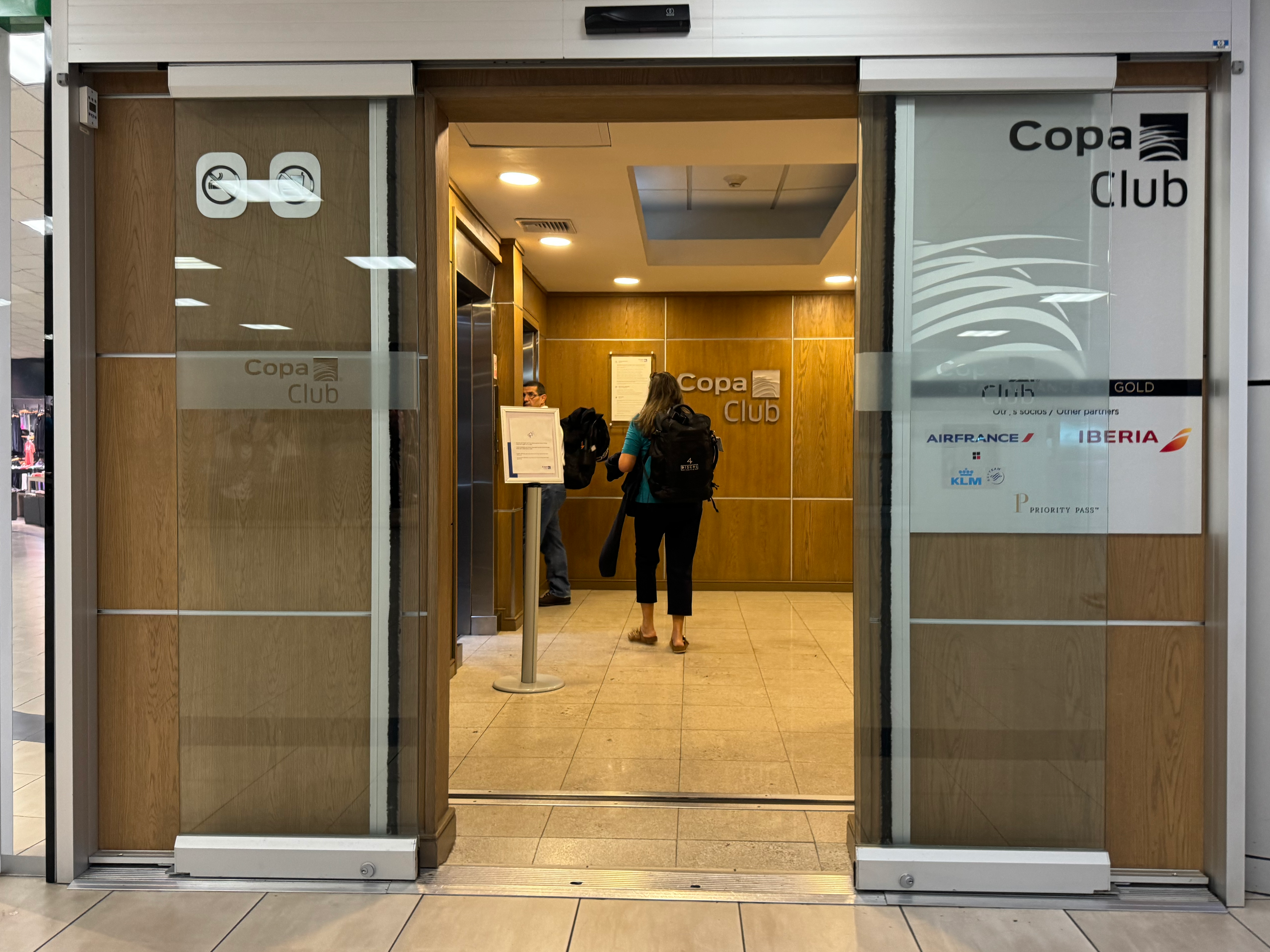 Copa Airlines Copa Club PTY lounge entrance Copa Airlines Copa Club PTY lounge entrance