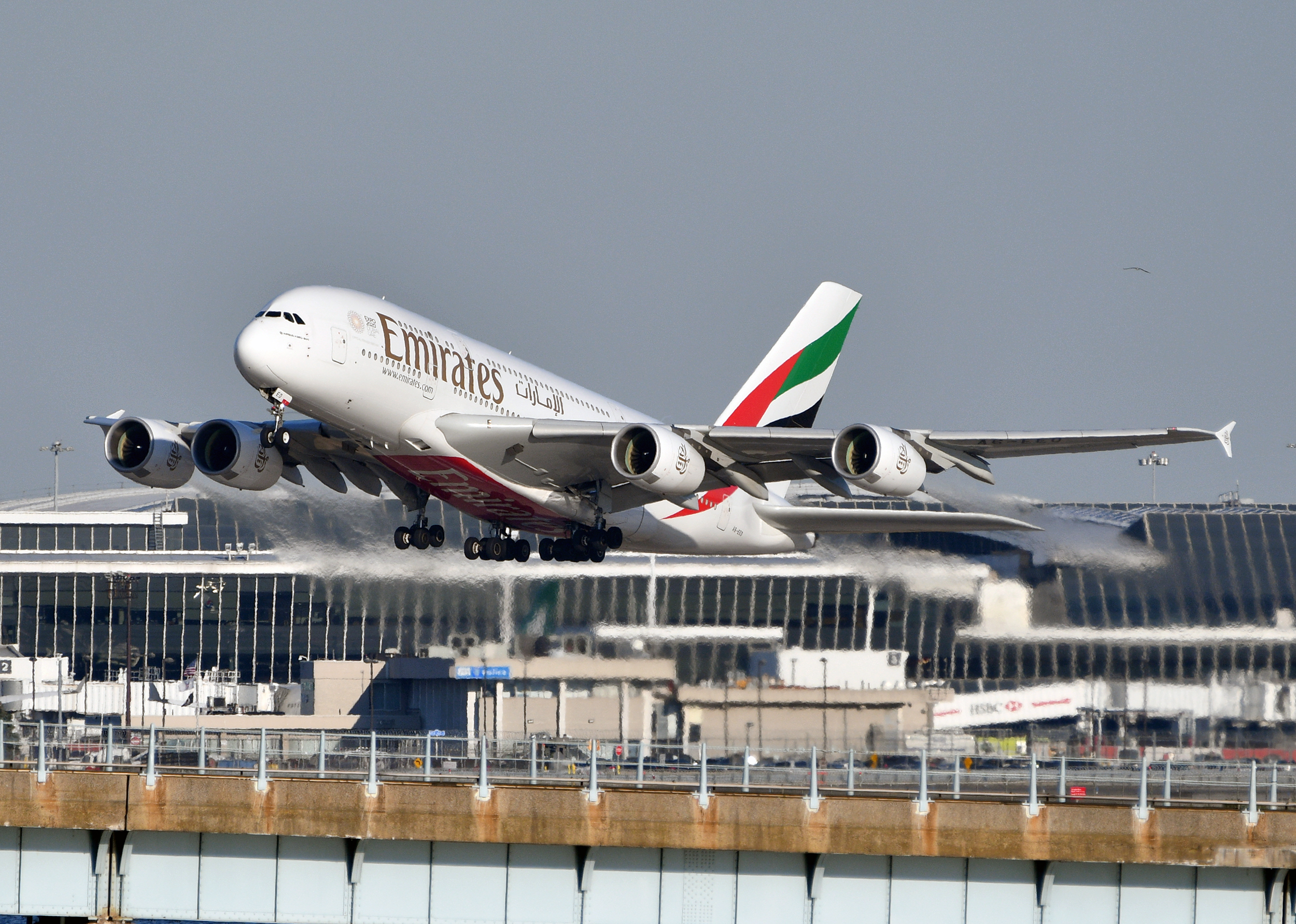 Emirates A380 Takeoff JFK Emirates A380 Takeoff JFK