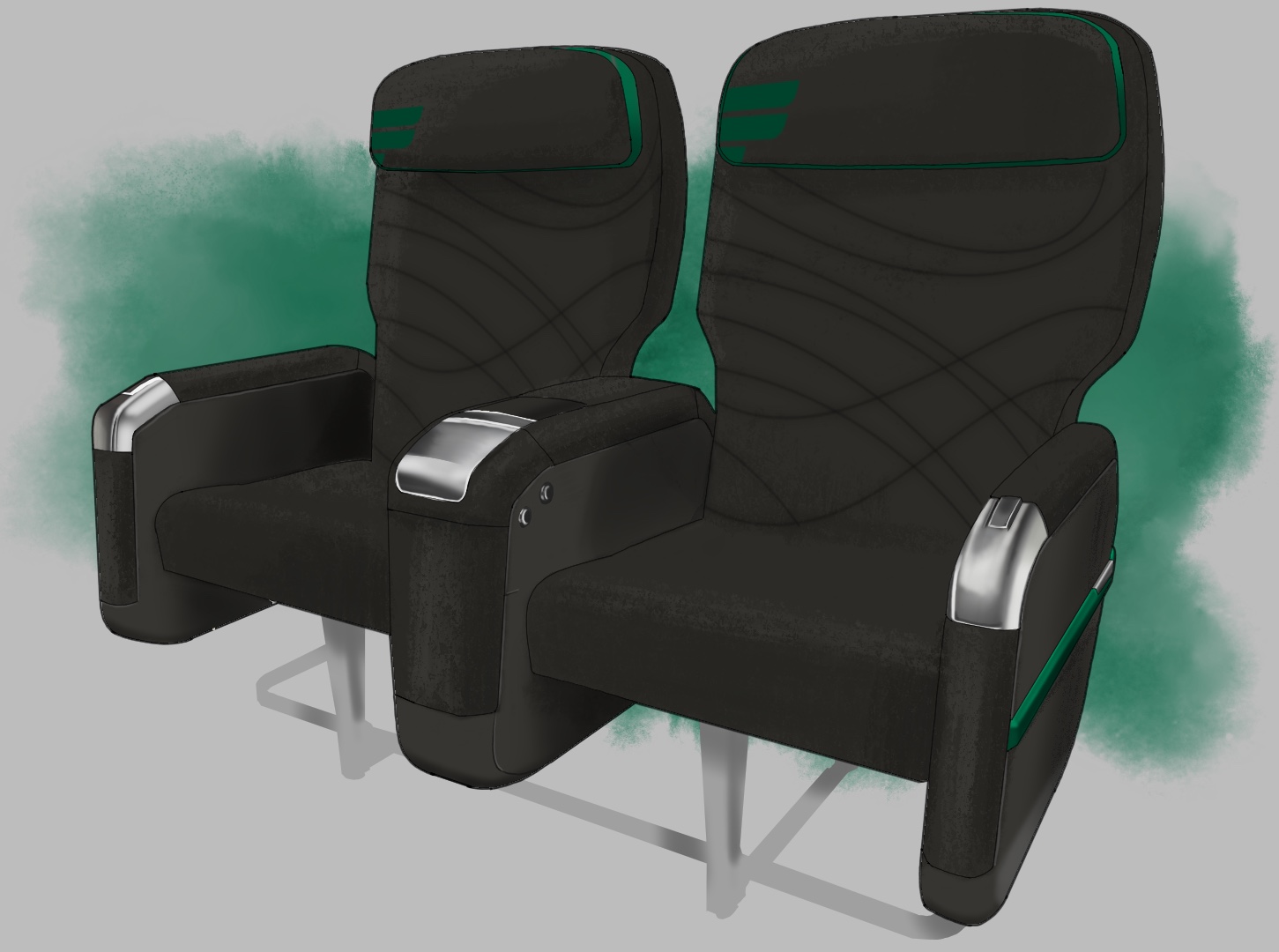 Frontier First Class Seat Rendering Frontier First Class Seat Rendering