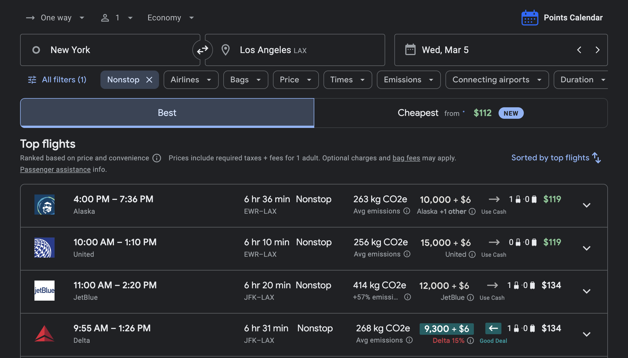Google Flights JFK LAX one way Google Flights JFK LAX one way