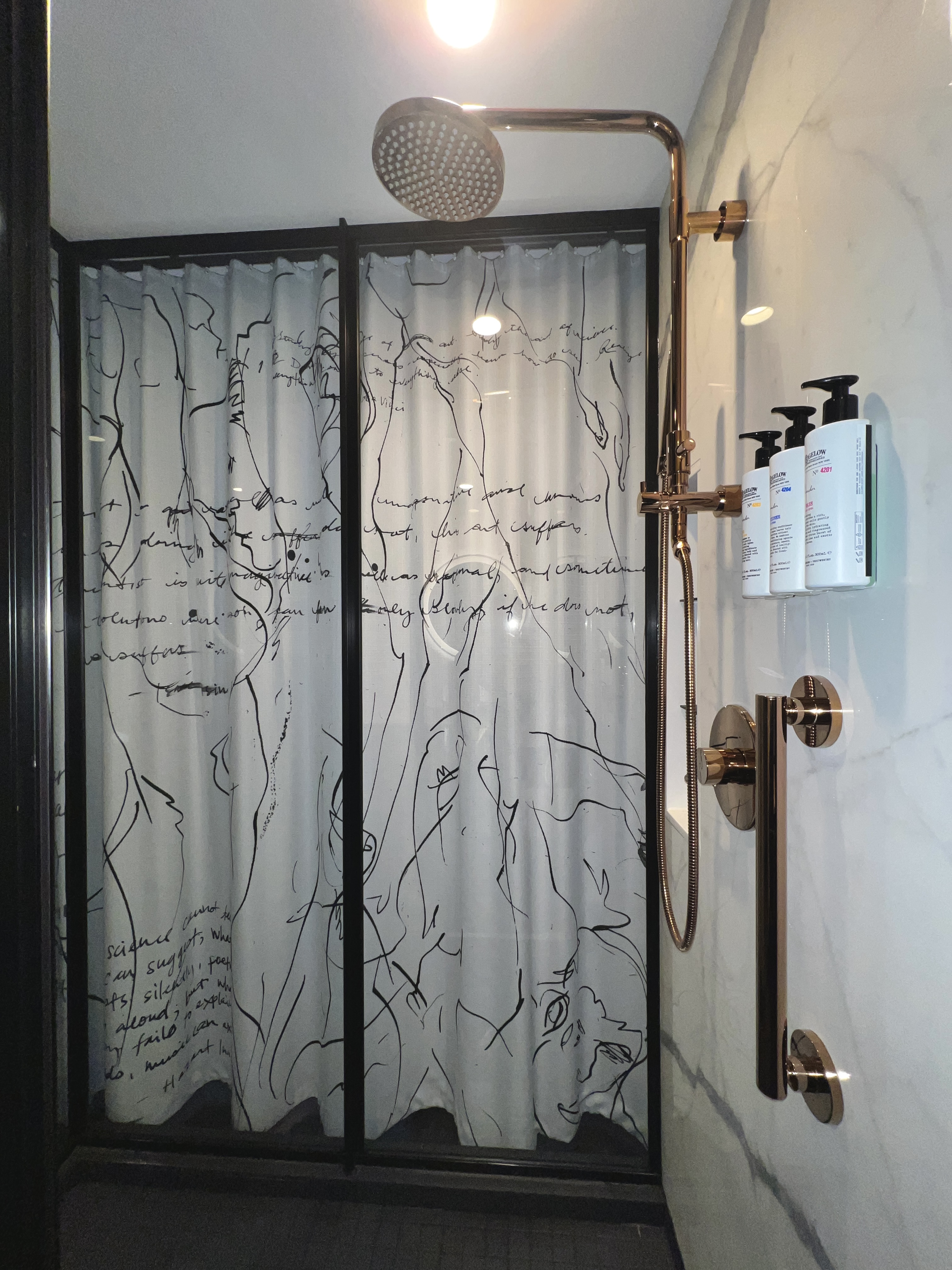 Hotel EMC2 Autograph Collection bathroom shower curtain Hotel EMC2 Autograph Collection bathroom shower curtain