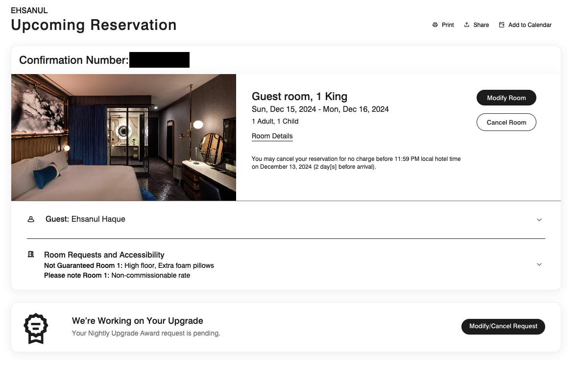 Hotel EMC2, Autograph Collection confirmation Hotel EMC2, Autograph Collection confirmation
