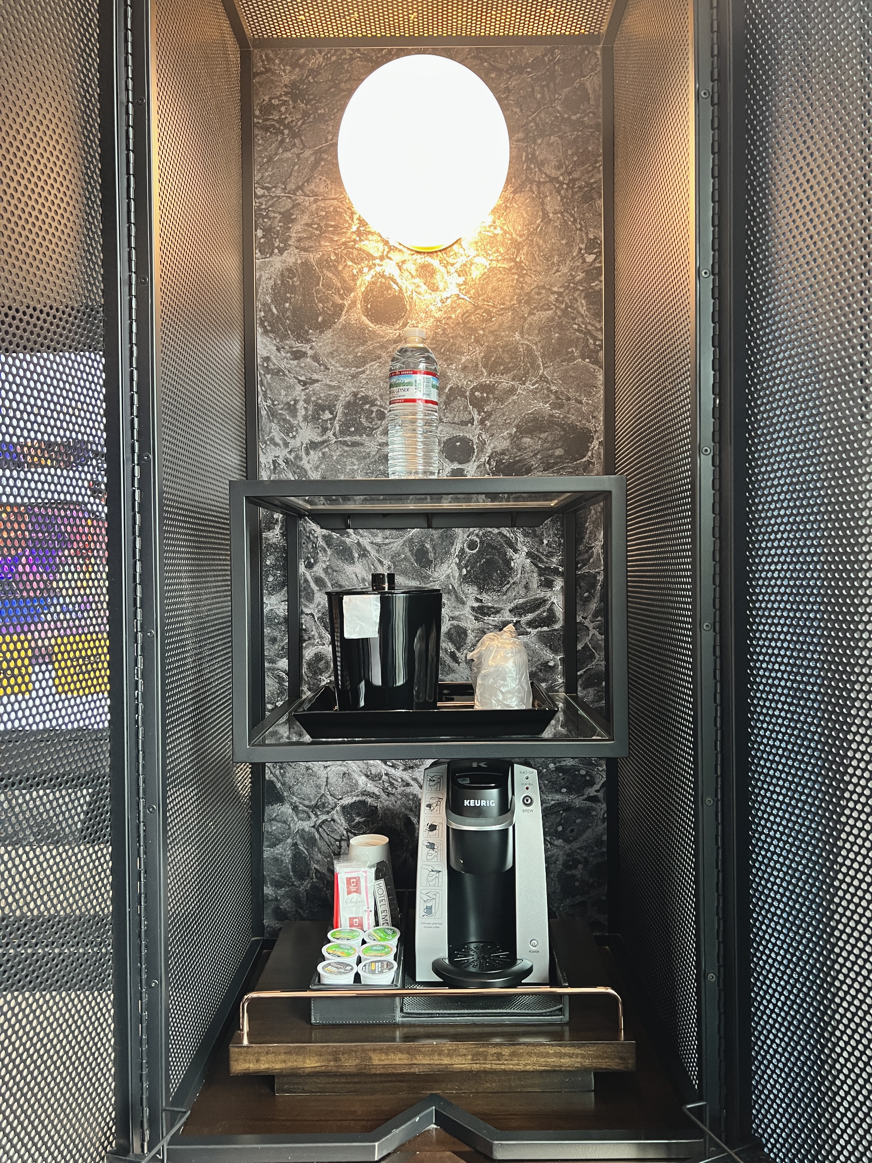 Hotel EMC2 Autograph Collection ice bucket and coffee Hotel EMC2 Autograph Collection ice bucket and coffee