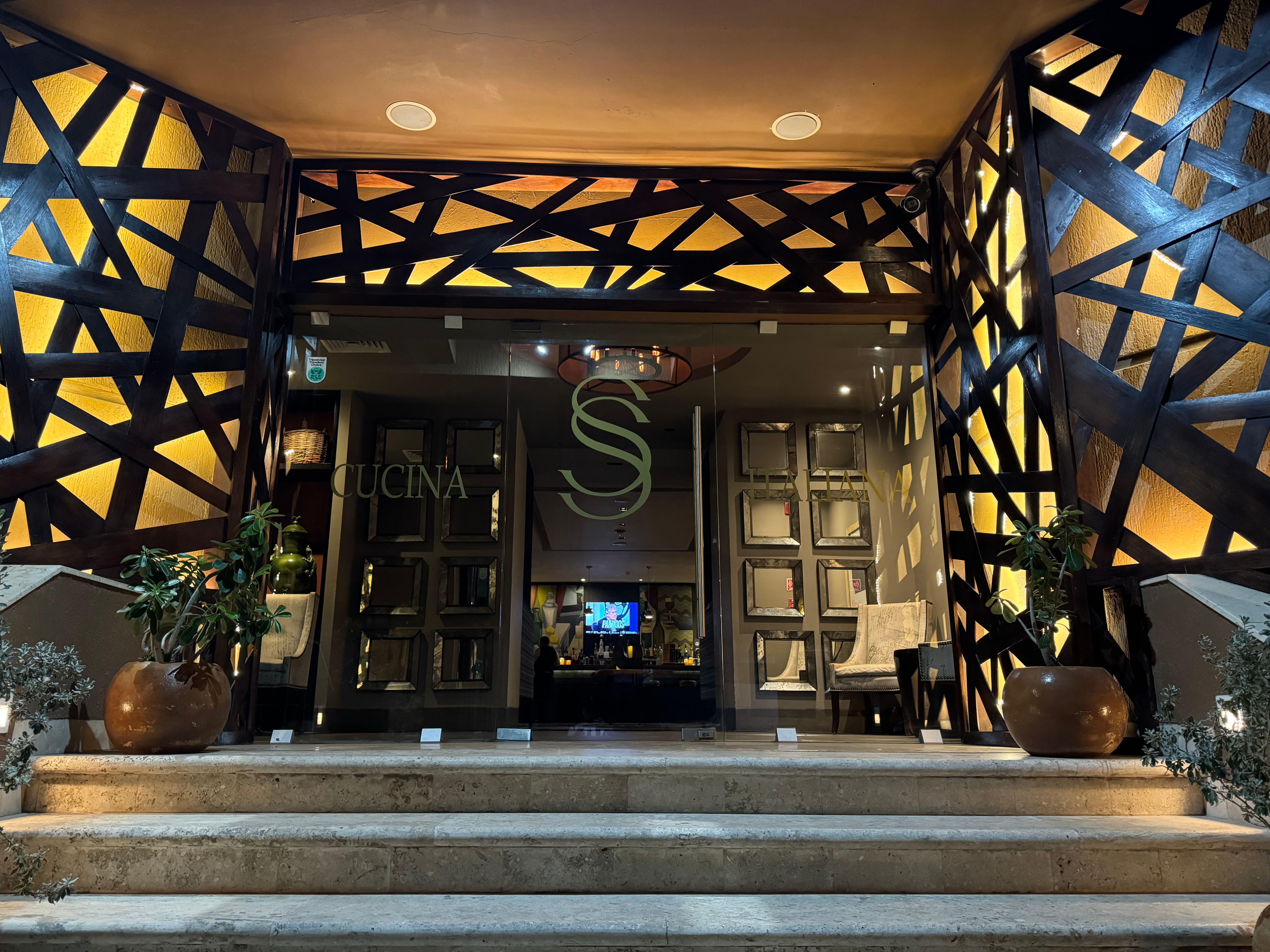 Hyatt Regency Merida Spasso Cucina Italiana outside entrance Hyatt Regency Merida Spasso Cucina Italiana outside entrance