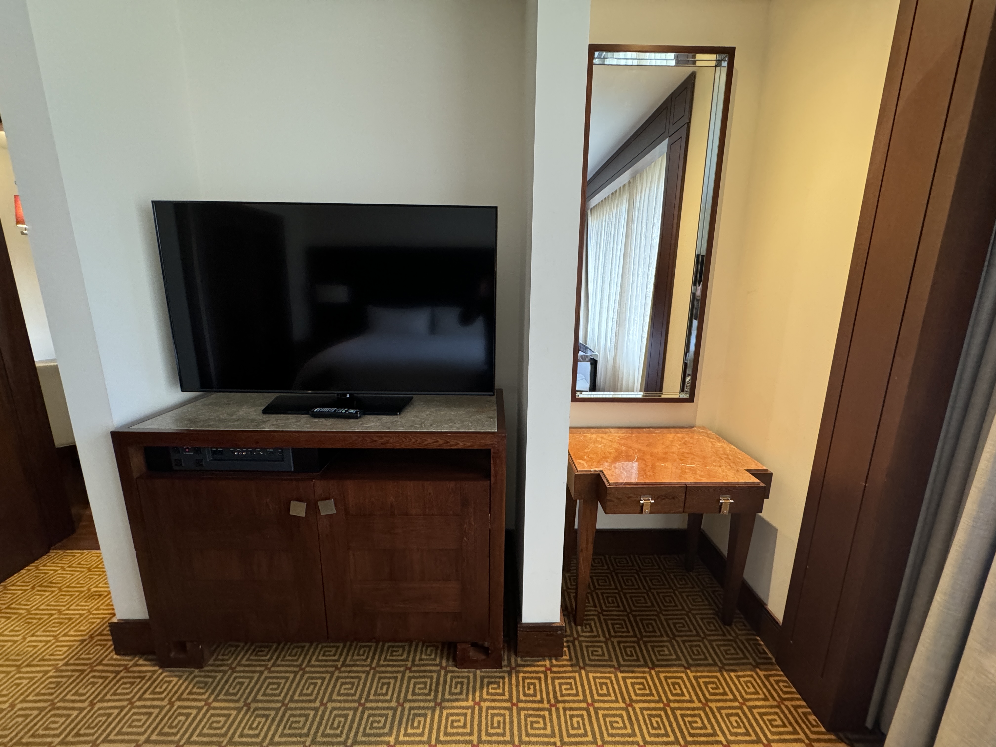 JW Marriott Bogota TV and vanity stand JW Marriott Bogota TV and vanity stand