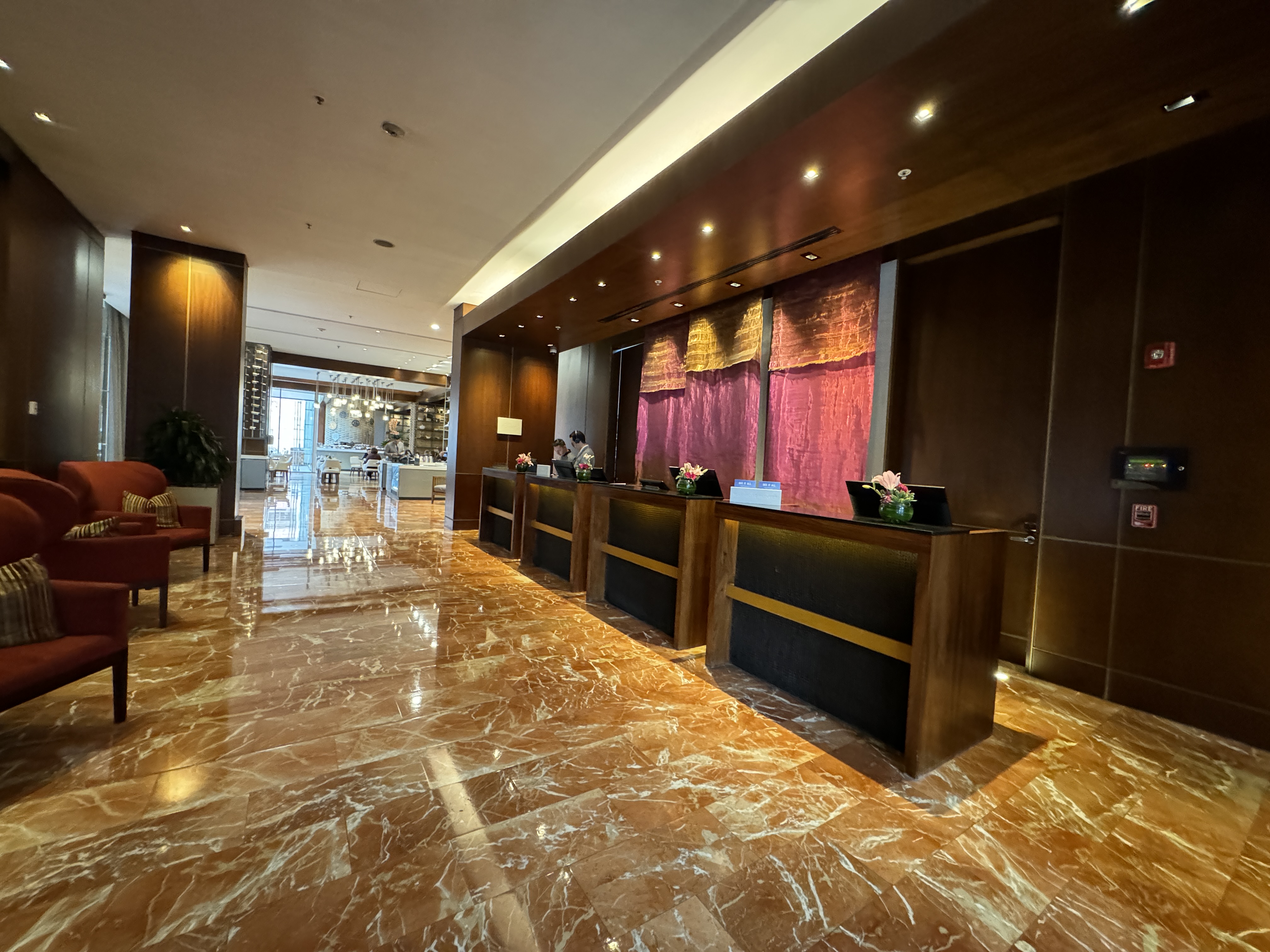 JW Marriott Bogota reception desk JW Marriott Bogota reception desk
