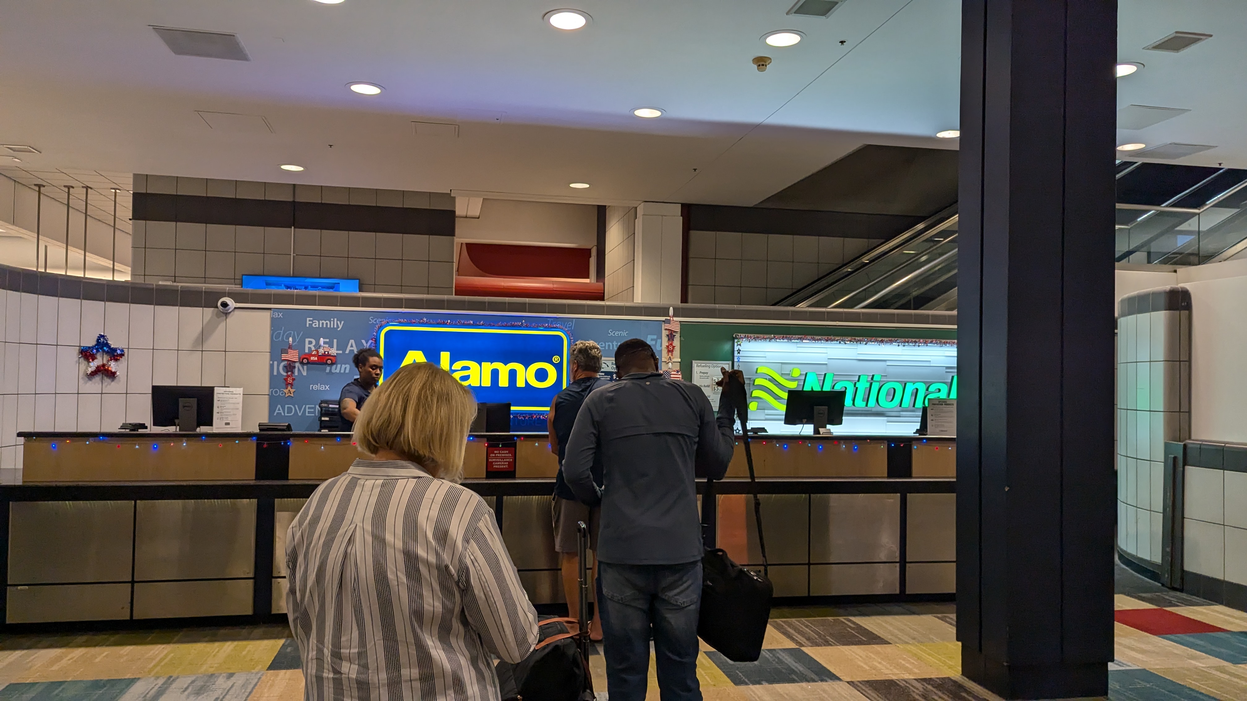 National Car Rental desk at PIT Emerald Club