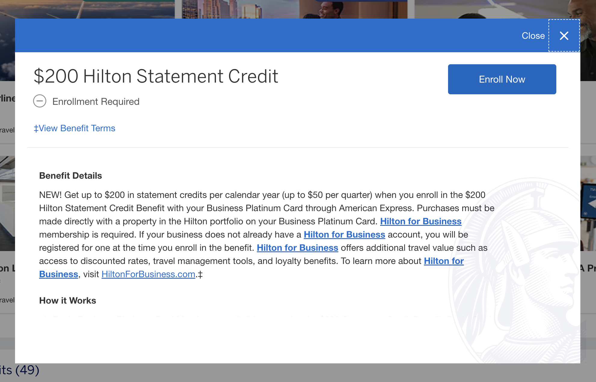 New 200 Hilton Statement Credit on the Amex Business Platinum New 200 Hilton Statement Credit on the Amex Business Platinum