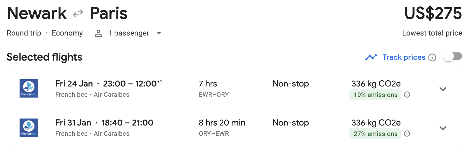 Newark to Paris with French Bee from 275 USD Newark to Paris with French Bee from 275 USD