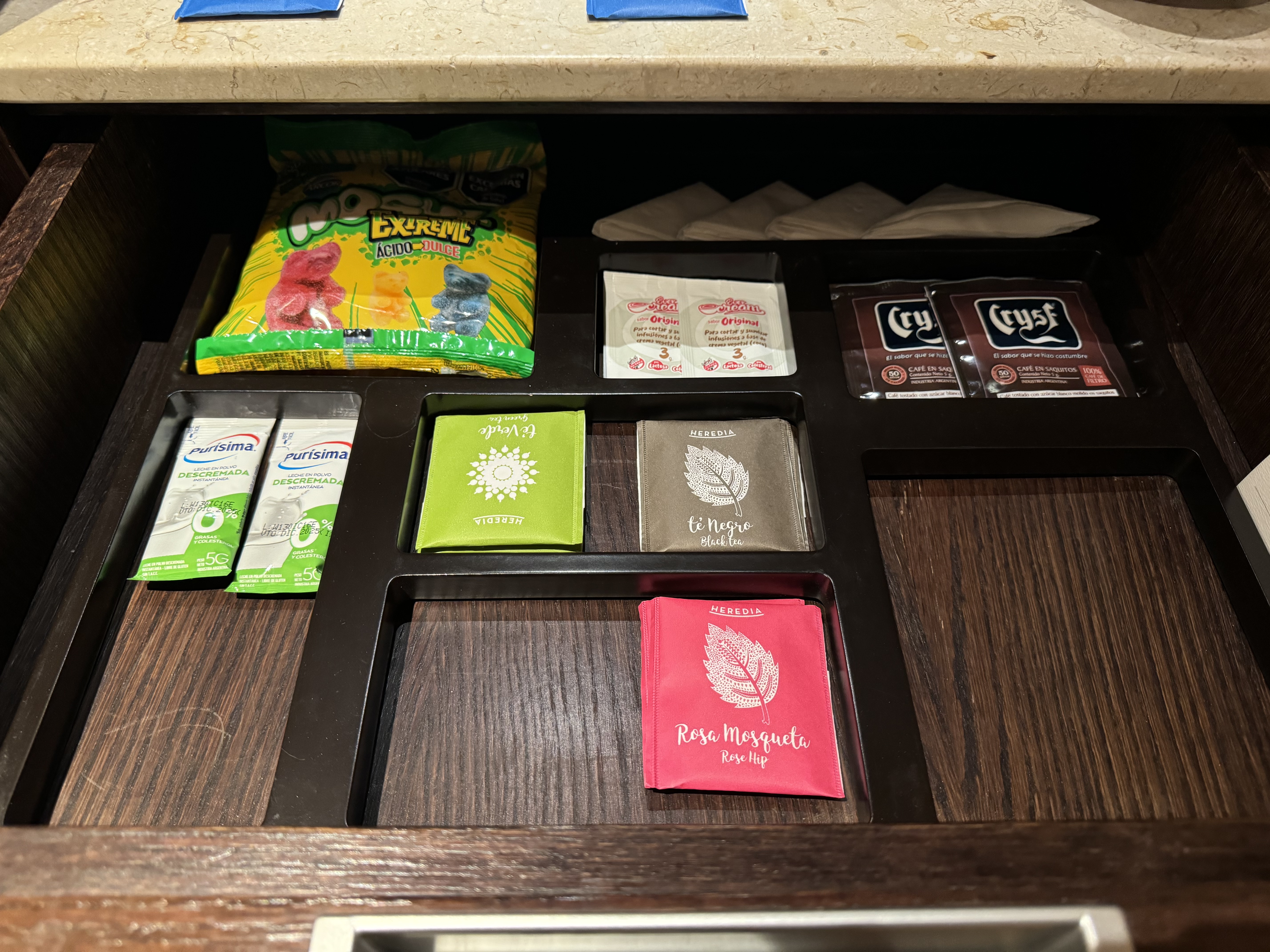 Palacio Duhau Park Hyatt Buenos Aires minibar snacks Palacio Duhau Park Hyatt Buenos Aires minibar snacks