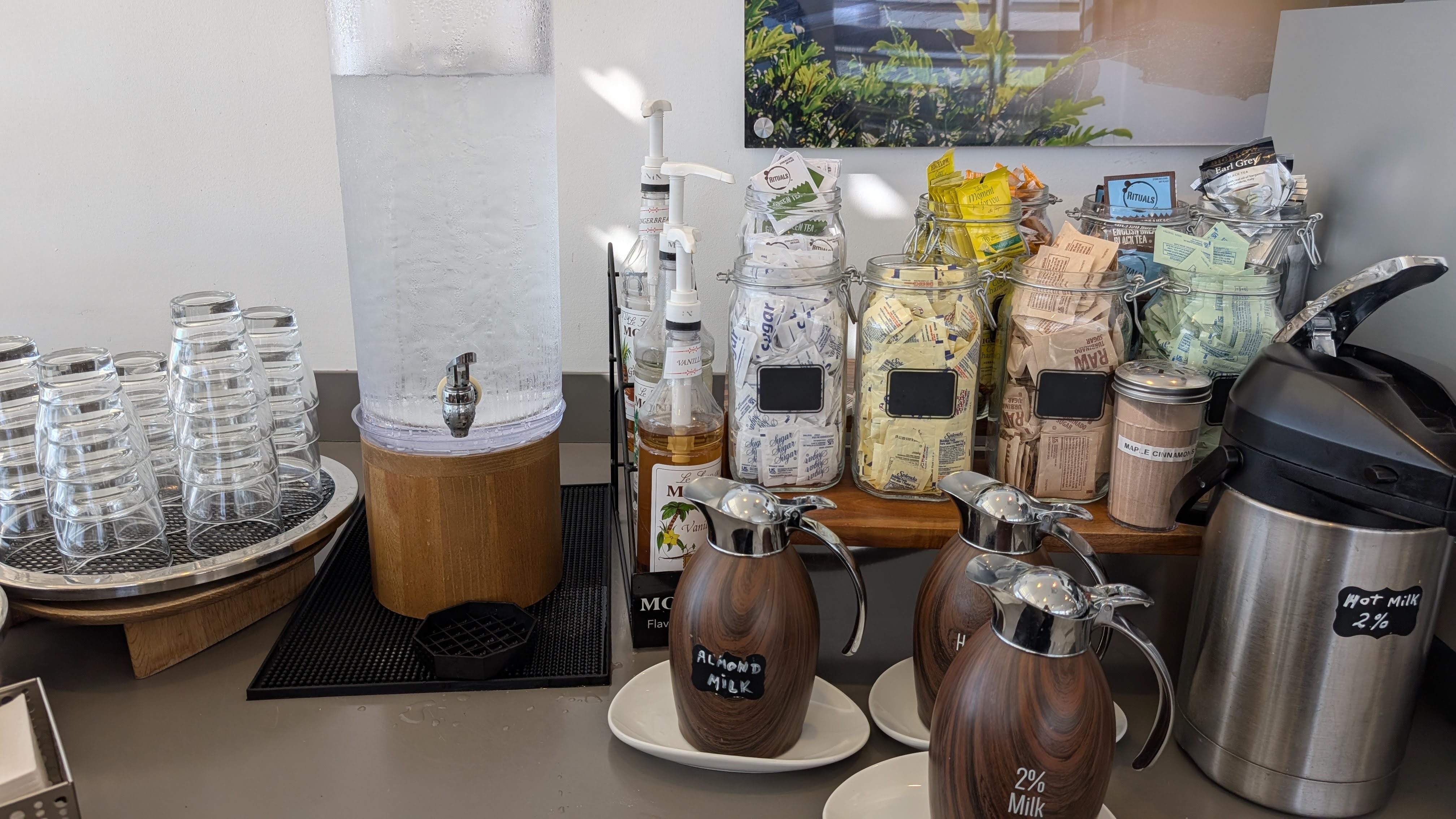 The Club MCO Terminal A food and beverage water and coffee with creamer The Club MCO Terminal A food and beverage water and coffee with creamer