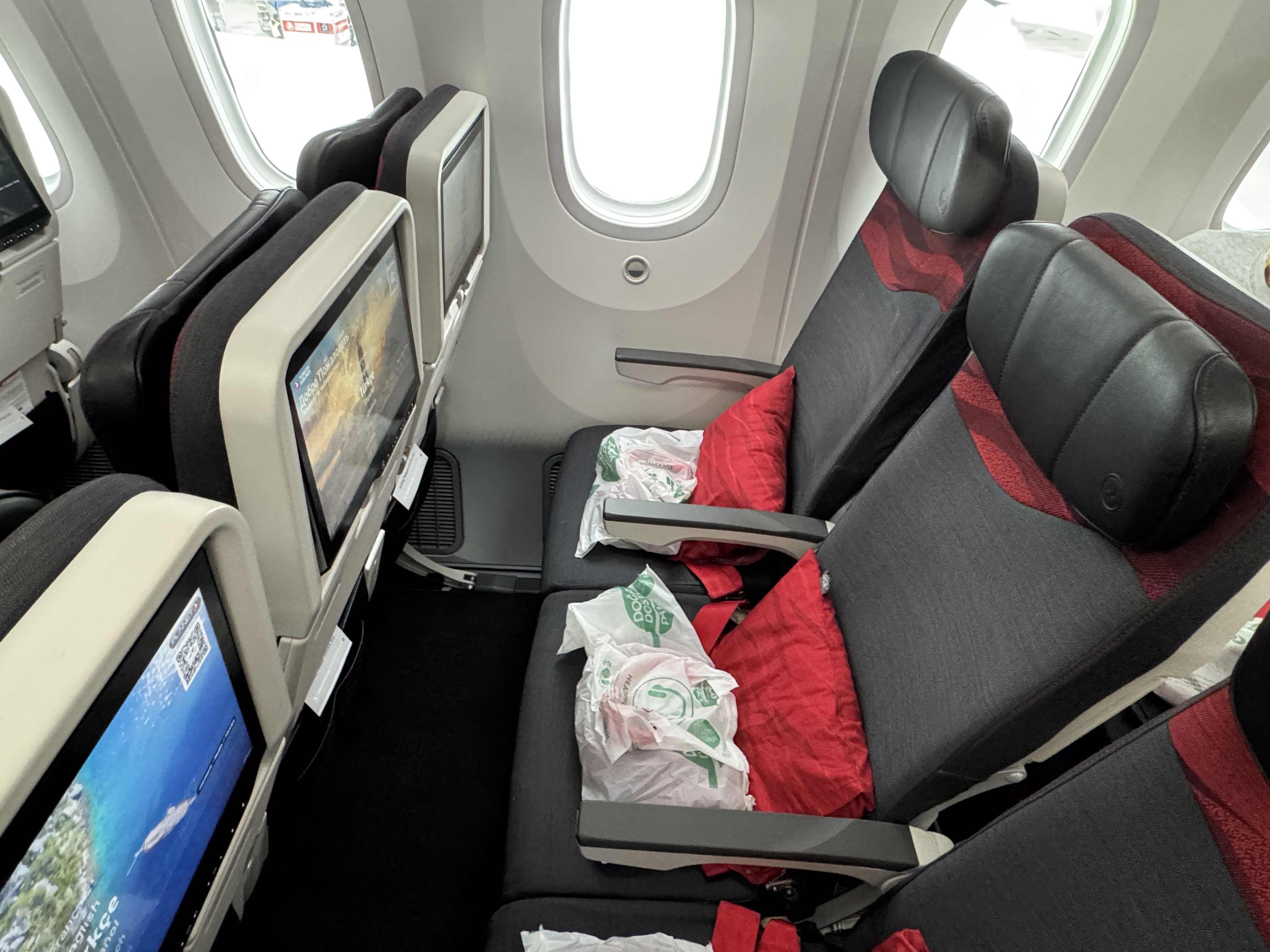 Turkish Airlines IST ATL 787 9 economy seats Turkish Airlines IST ATL 787 9 economy center window seat