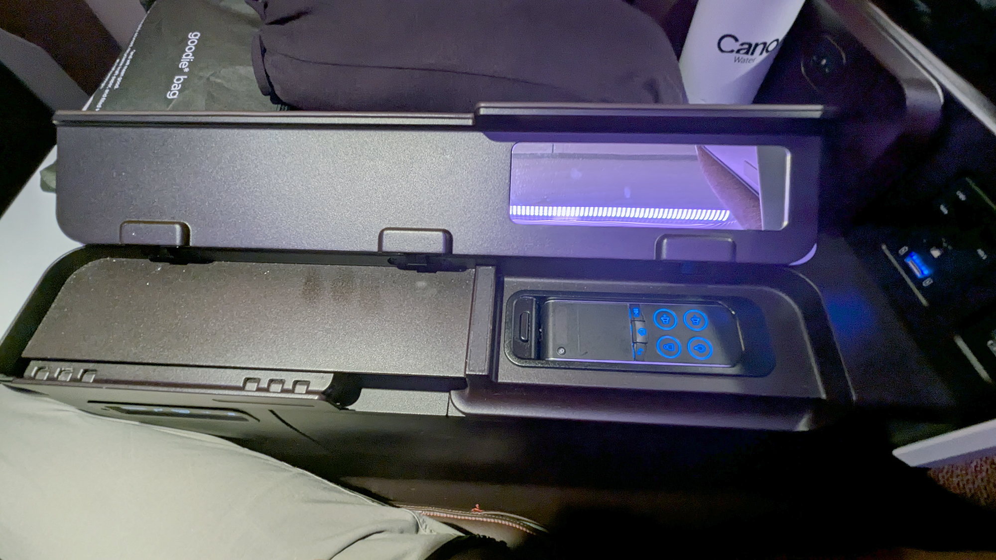 Virgin Atlantic A330 900 Business Class Armrest and Remote Virgin Atlantic A330 900 Business Class Armrest and Remote