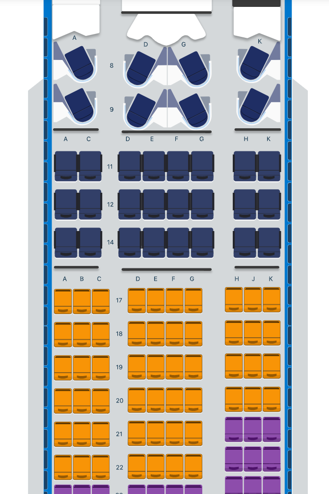 image 10 KLM Boeing 777 Premium Economy Seat Map