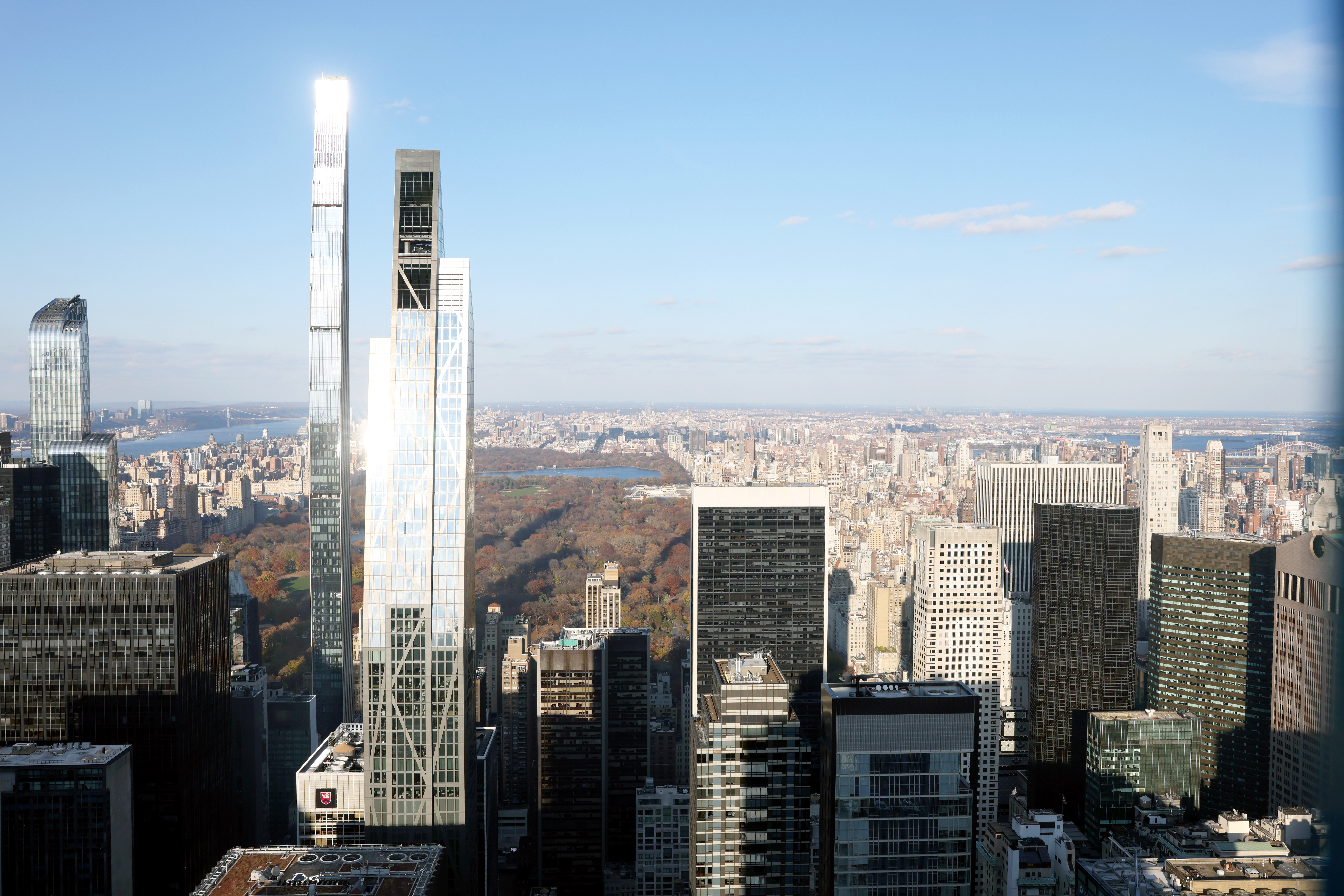 new york city central park from rockefeller center new york city central park from rockefeller center