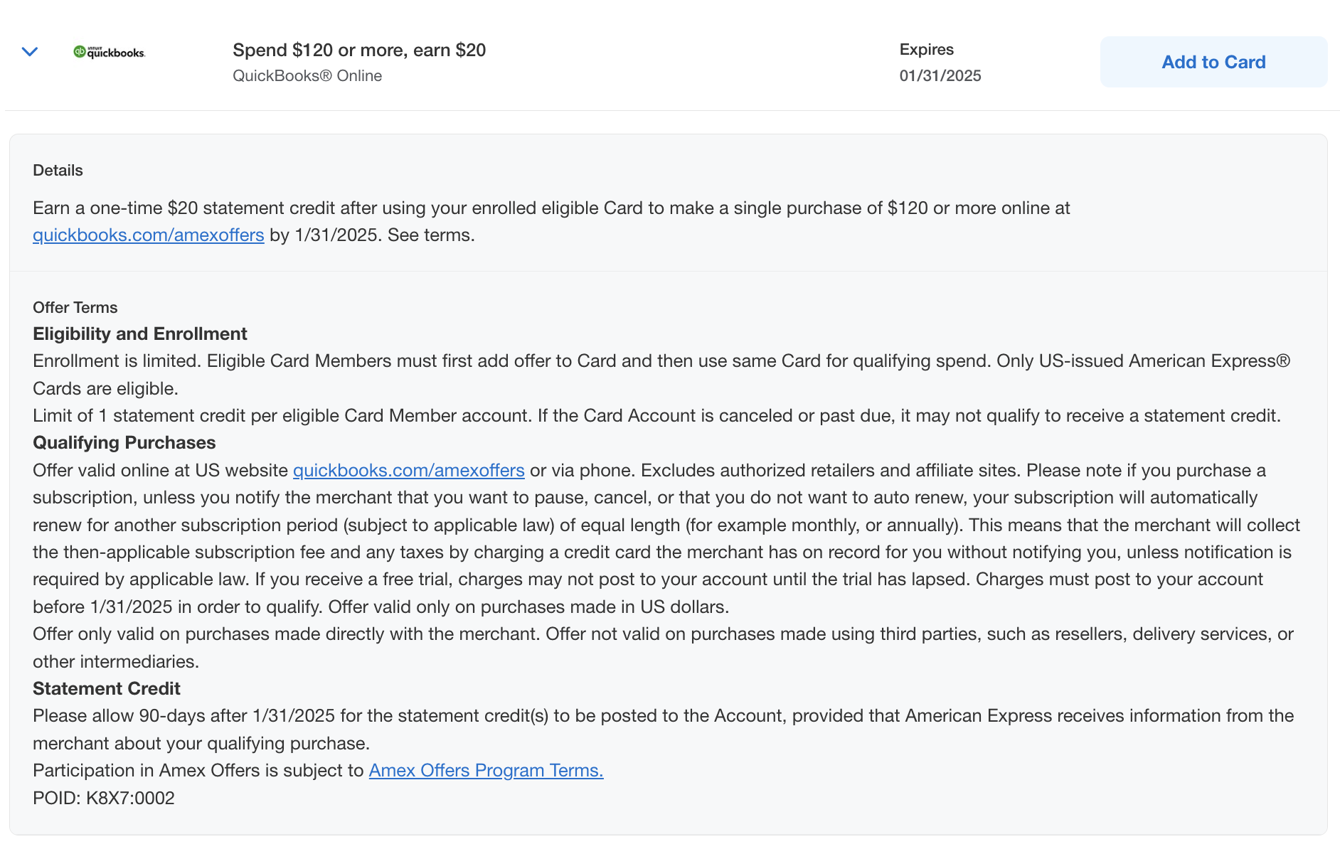 Amex Offer January 2025 QuickBooks online Amex Offer January 2025 QuickBooks online