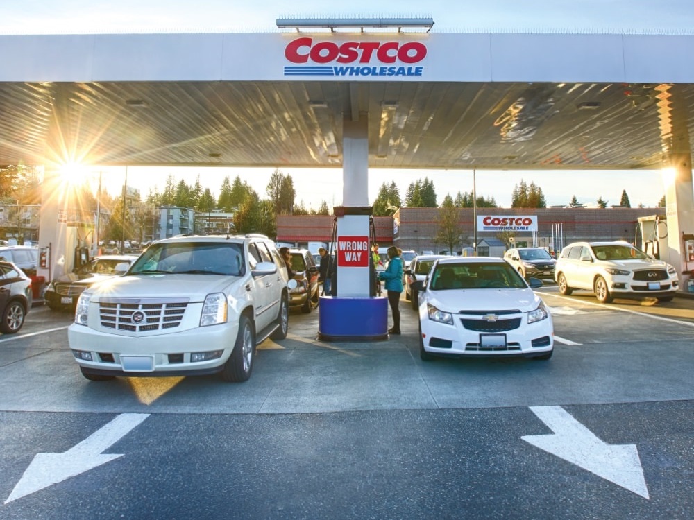 Cars at Costco gas station Cars at Costco gas station