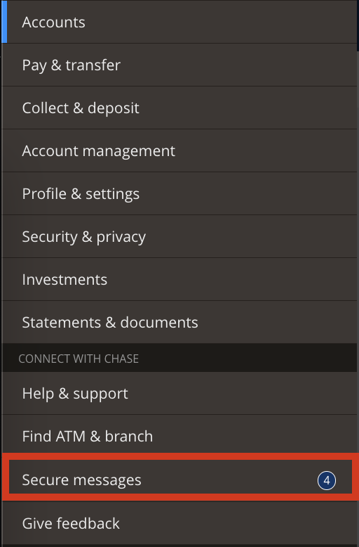 Chase secure message