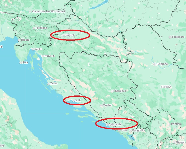 Cities in Croatia Cities in Croatia