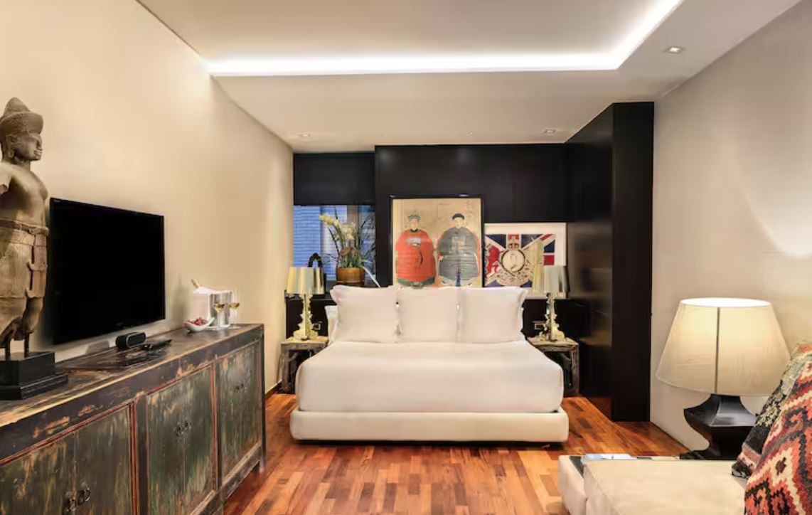 Claris Guest room at hotel with artwork