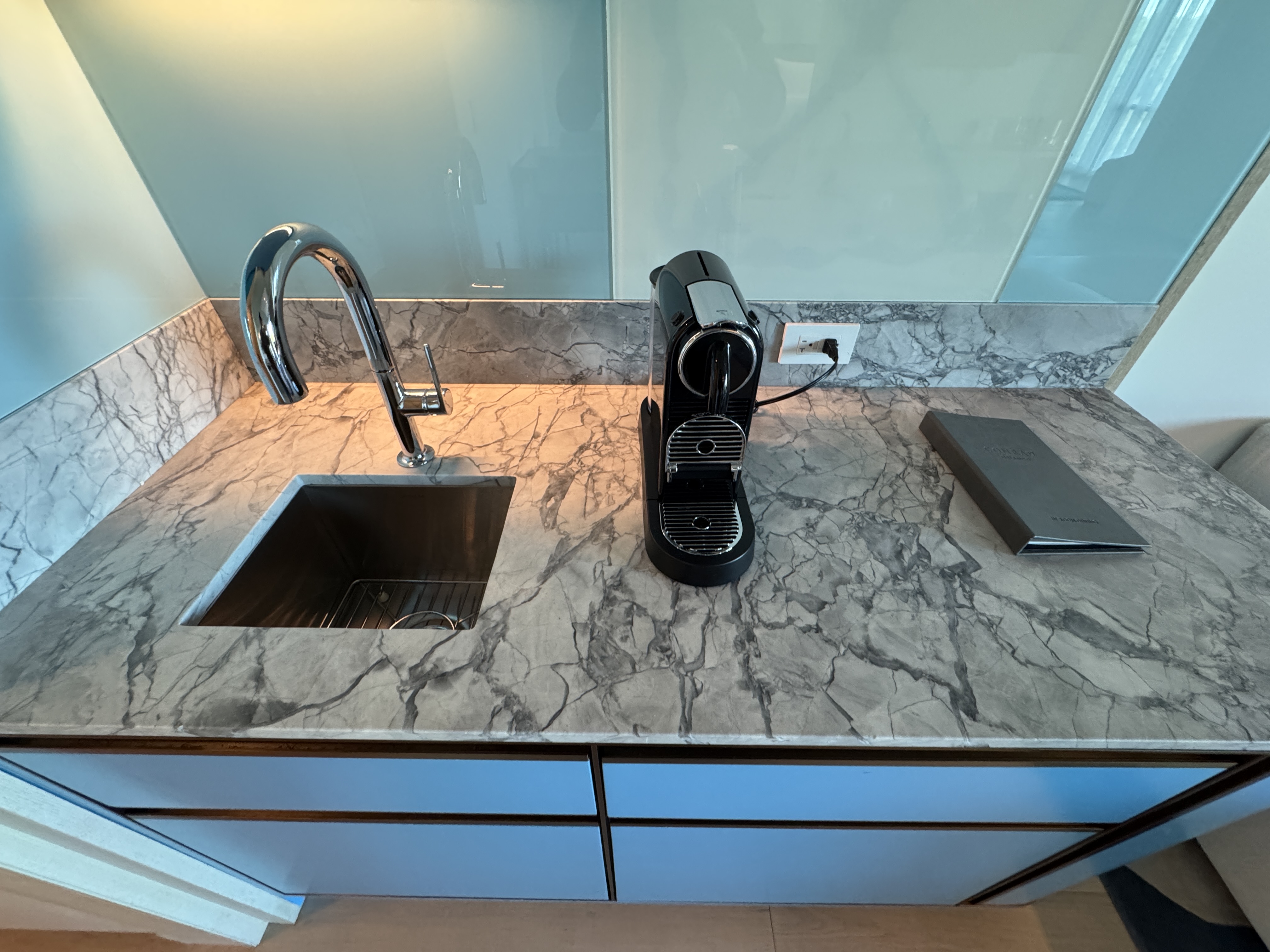 Conrad Orlando coffee machine and sink room