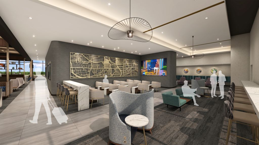 Delta Club ATL Gate D16 rendering Delta Club ATL Gate D16 rendering