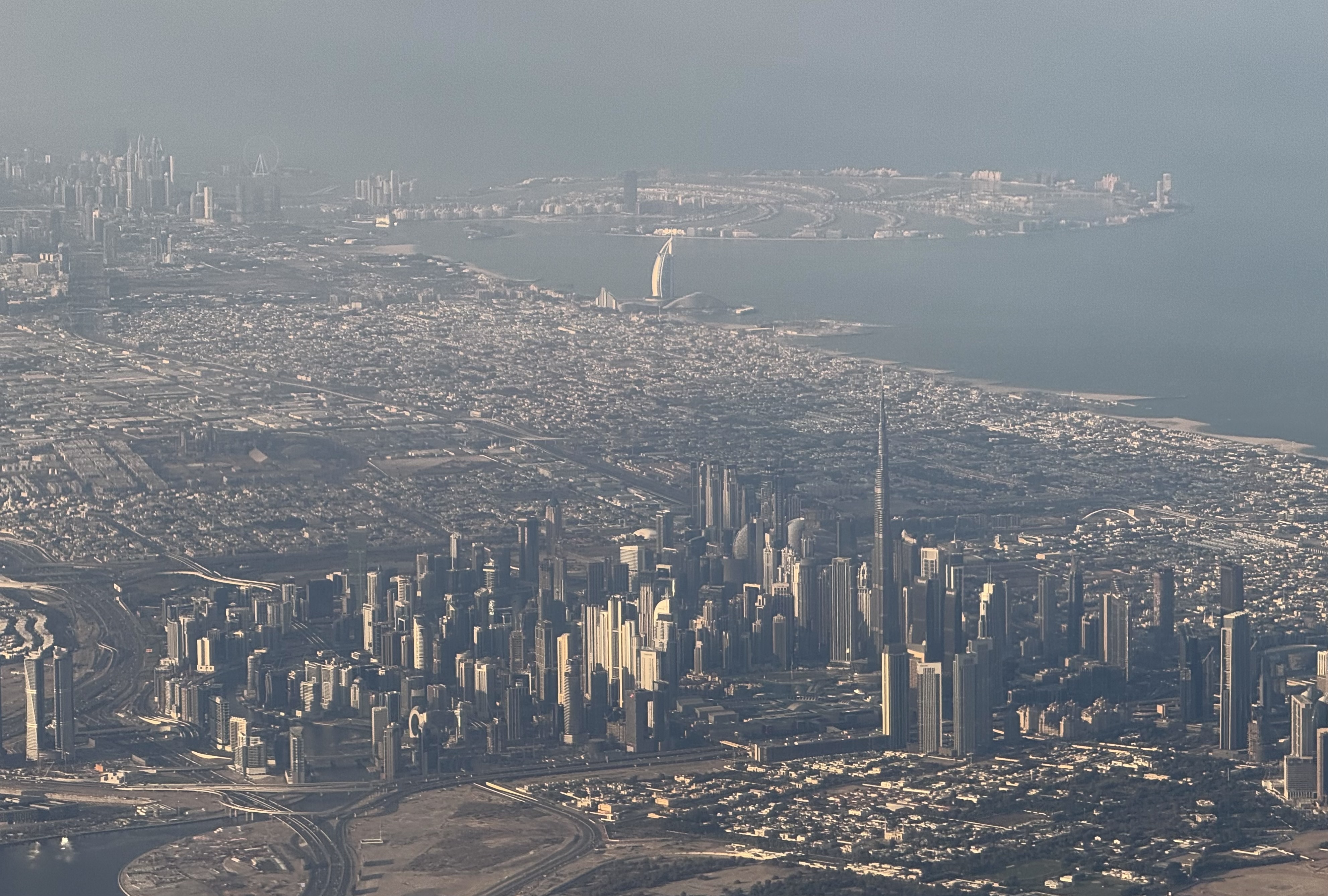 Emirates Airbus A350 inaugural flying over Dubai 