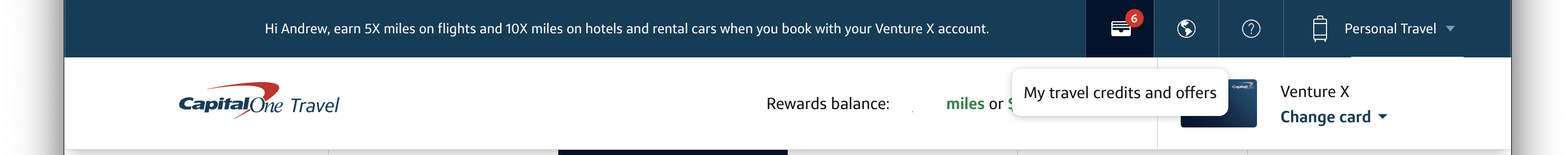 Finding Capital One Travel Offers