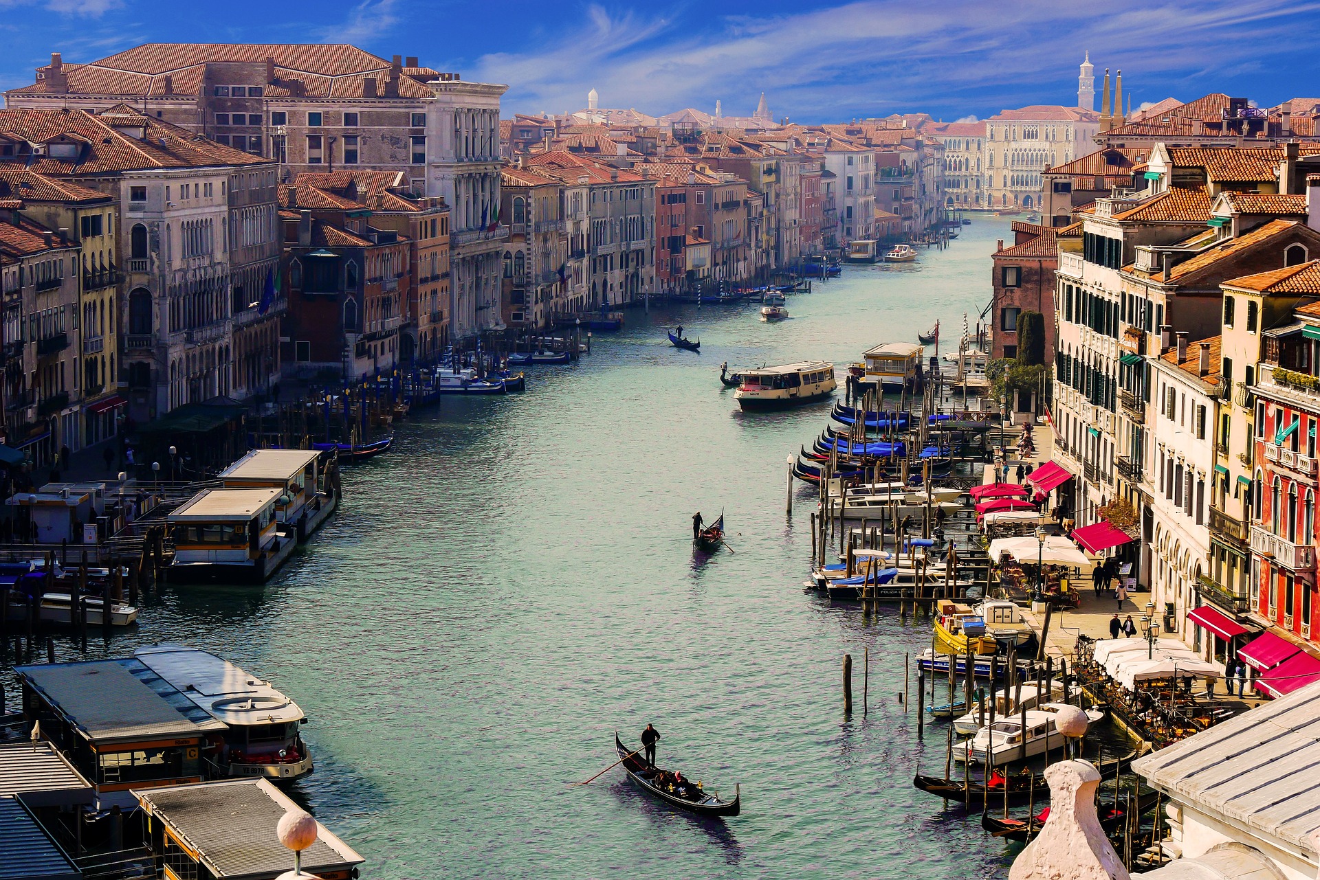 Grand Canal in Venice Boats on an Italian canal